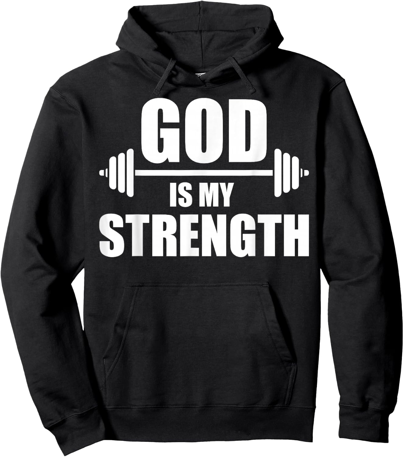 Funny Christian Workout Design Men Women God Is My Strength Hoodie - Hoodie | Black
