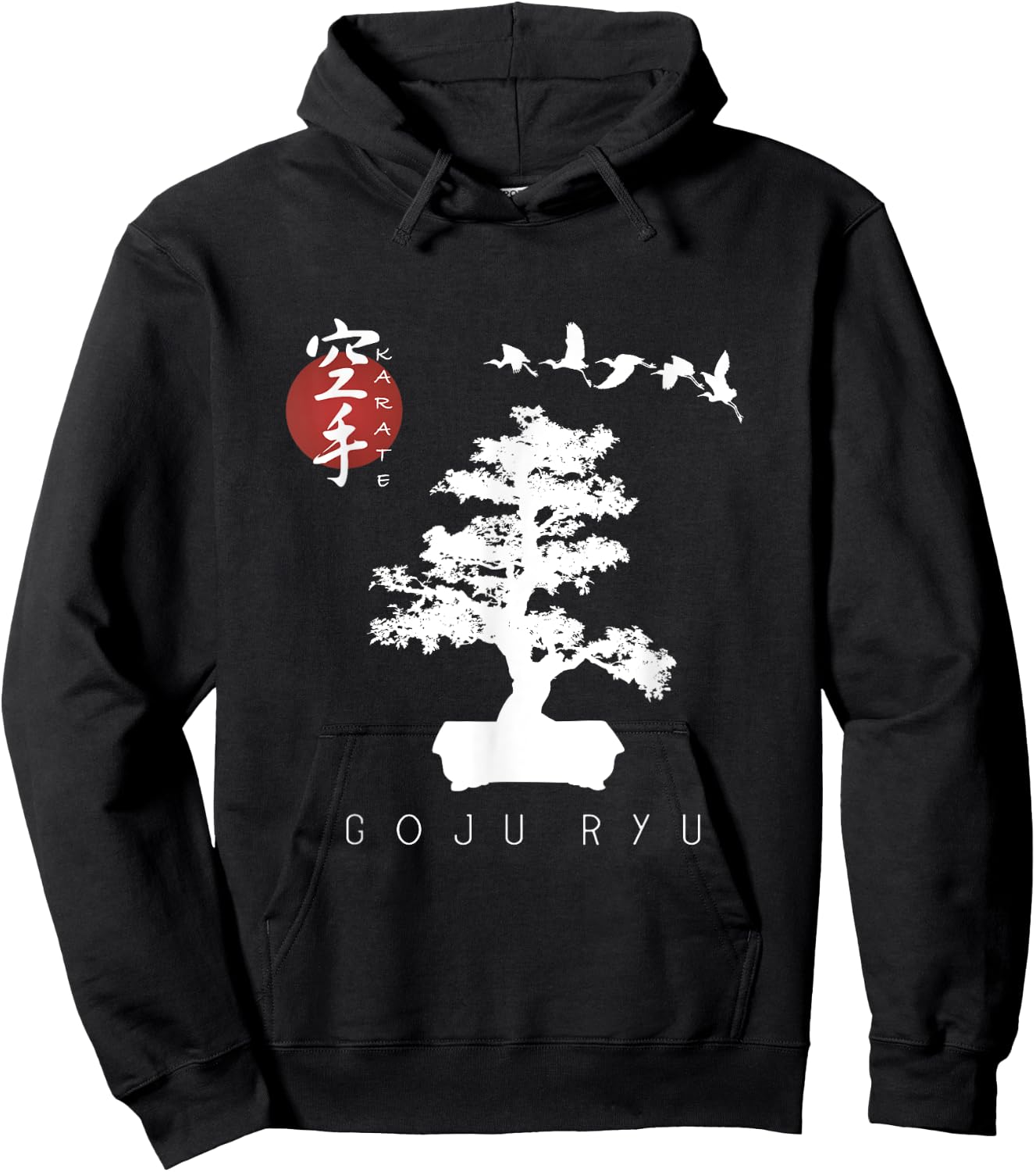 Goju Ryu Karate Uniform / Goju Ryu Uniform / Bonsai Tree Hoodie - Hoodie | Black