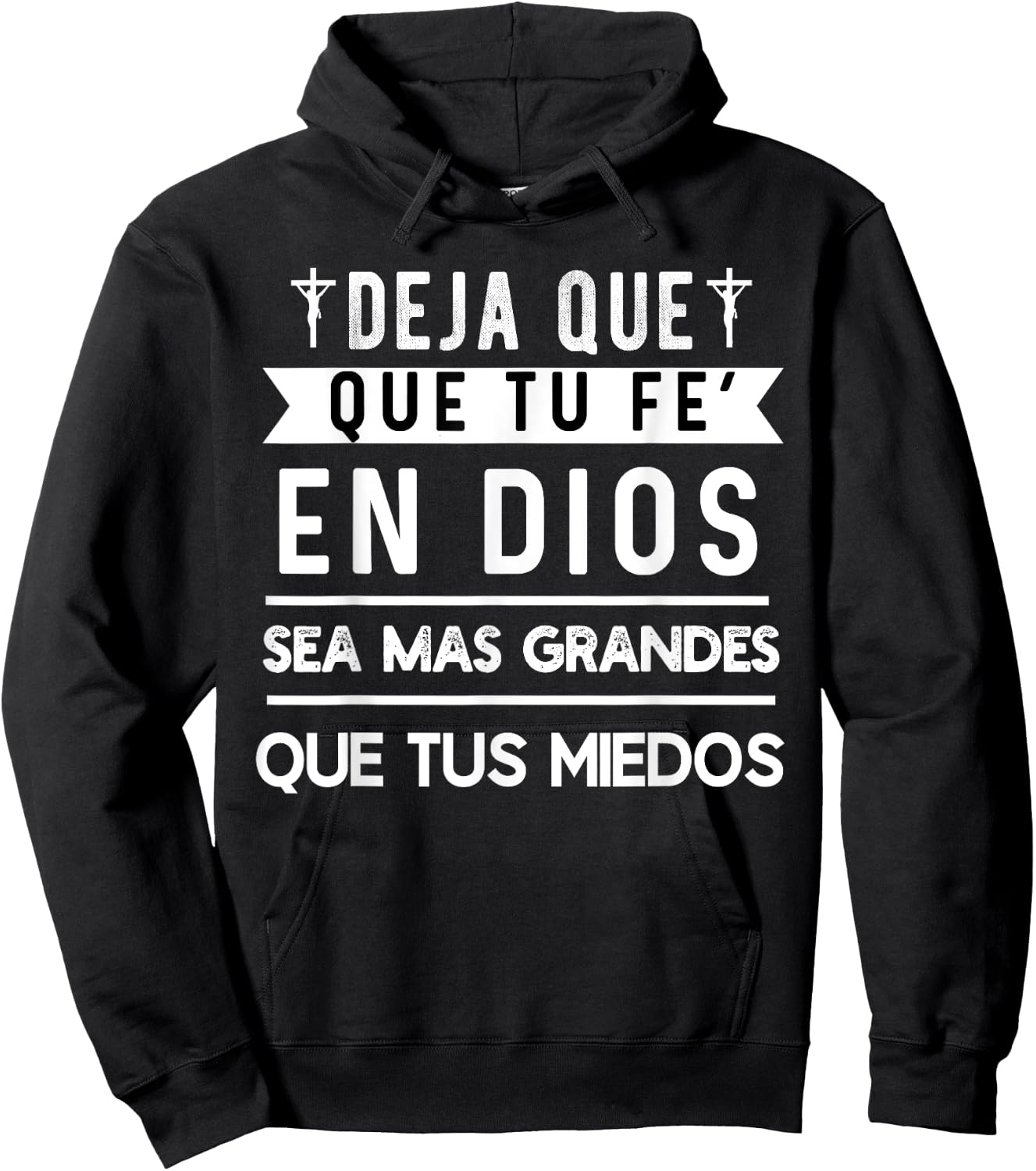 Camiseta Cristiana Para Mujer y Hombre En Espanol Cristiano Hoodie - Hoodie | Black