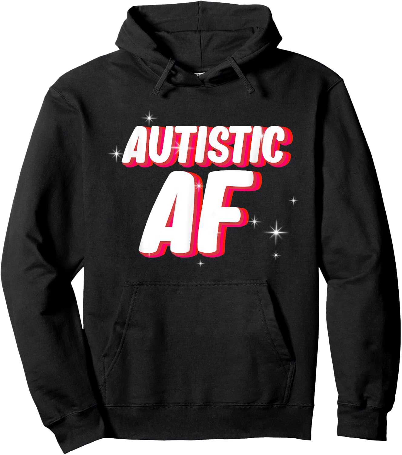 Autistic AF | Autism Awareness Hoodie - Hoodie | Black