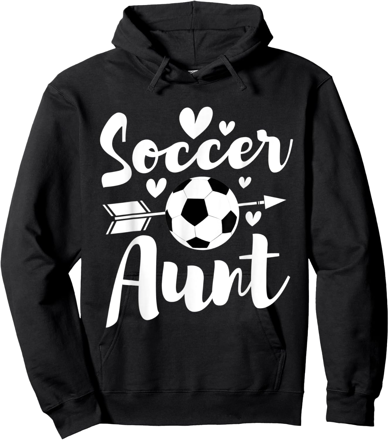 Soccer Aunt - Auntie Aunty Sports Ball Lover Family Hoodie - Hoodie | Black