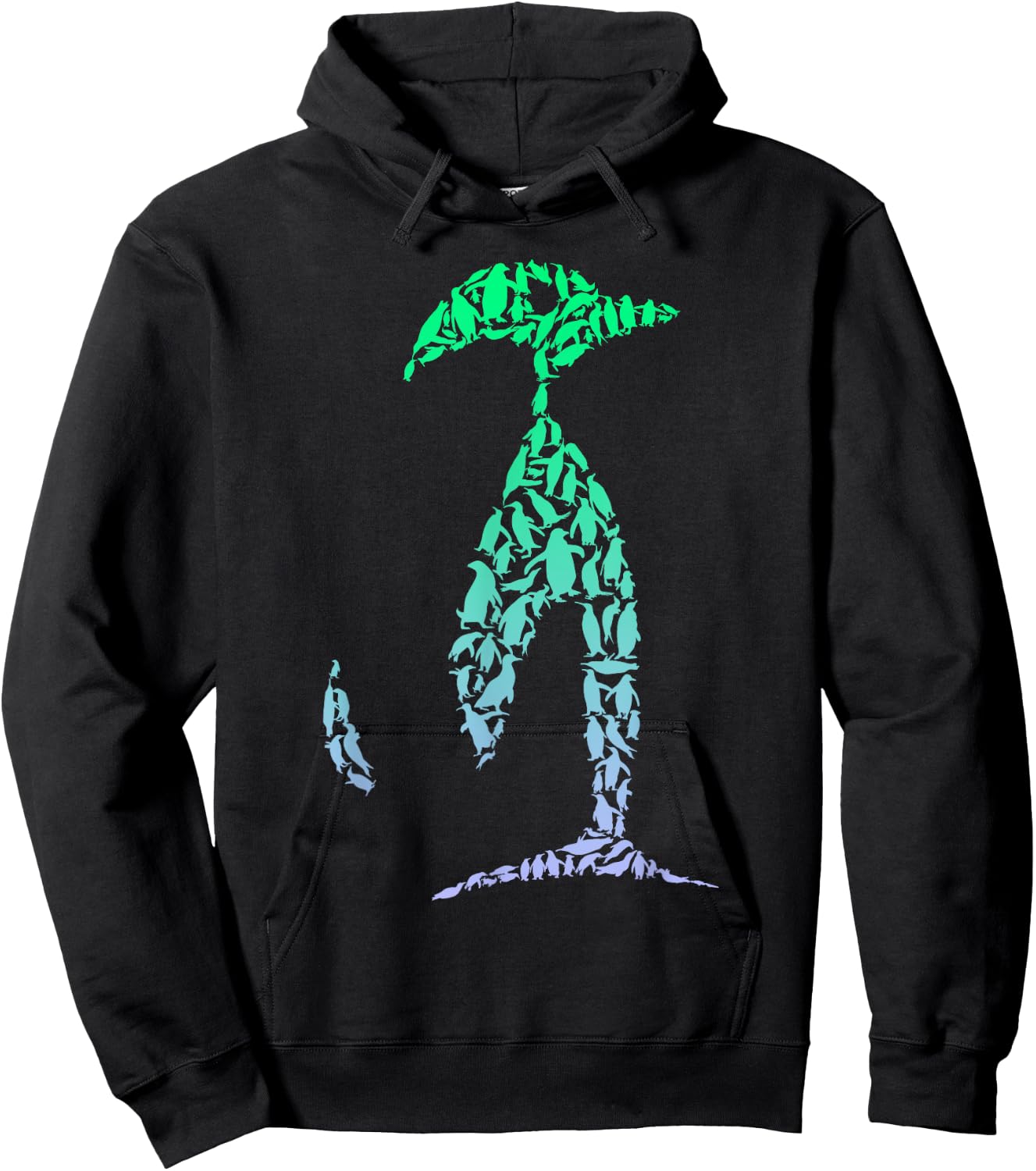 Boys Penguin Shirts Silhouette Penguins | Boys Penguin Hoodie - Hoodie | Black