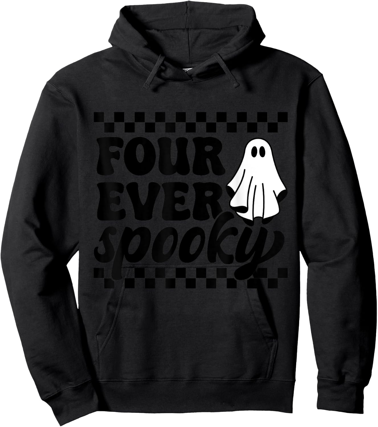 4th Fourth Birthday Four Year Old Halloween Four Ever Spooky Hoodie - Hoodie | Black