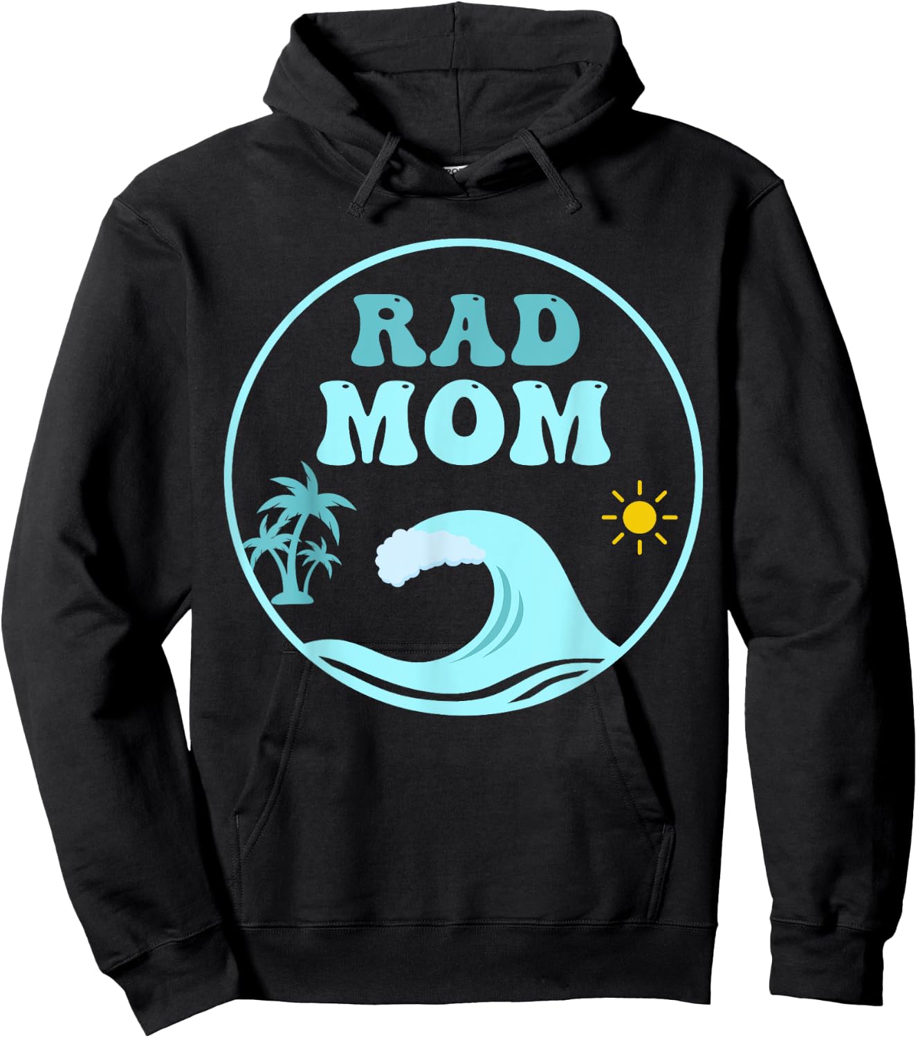 Rad Mom The Big One 1st Birthday Surf Family Matching Hoodie - Hoodie | Black
