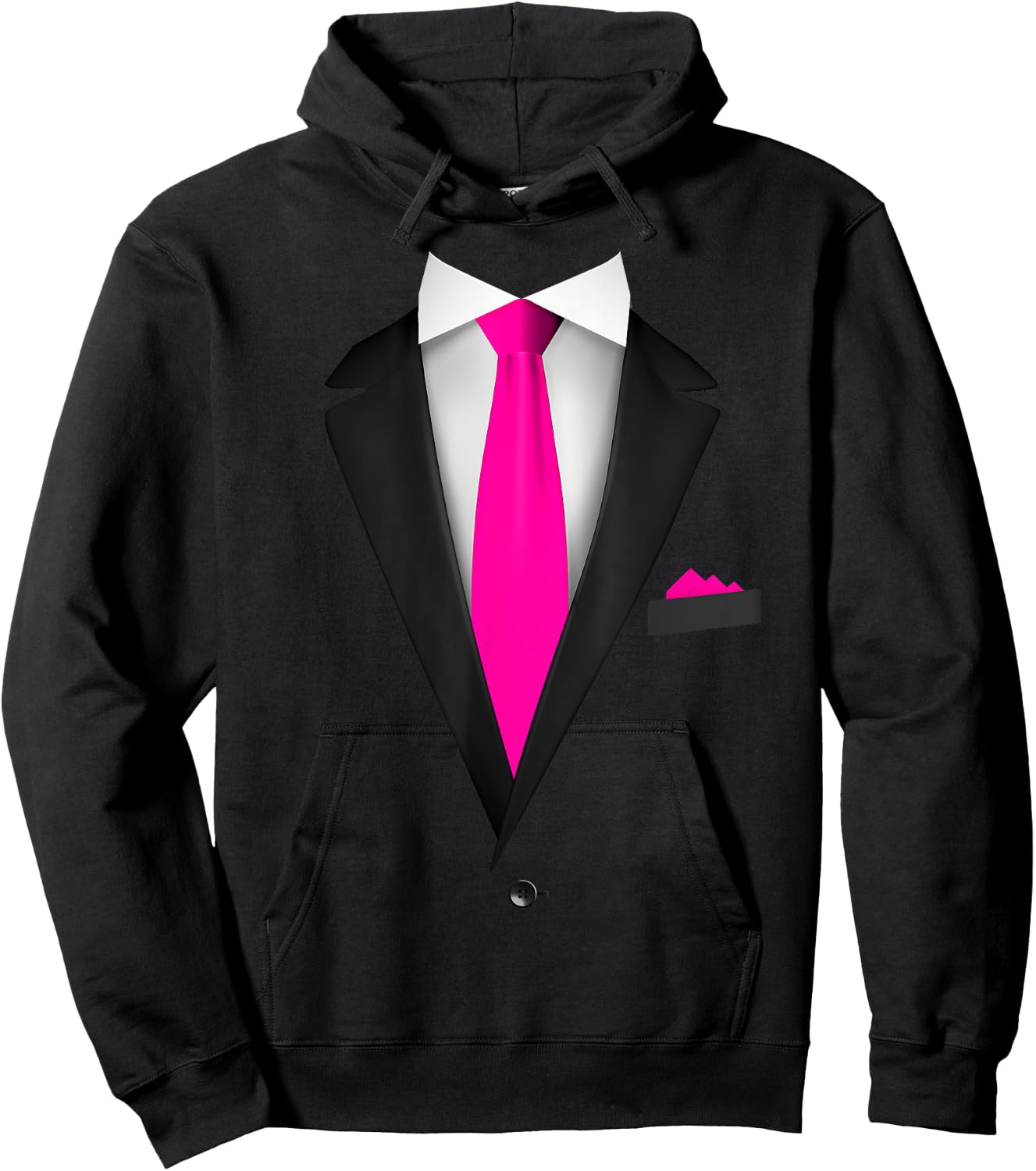 Tuxedo with Tie For Funny Wedding And Special Occasions Hoodie - Hoodie | Black