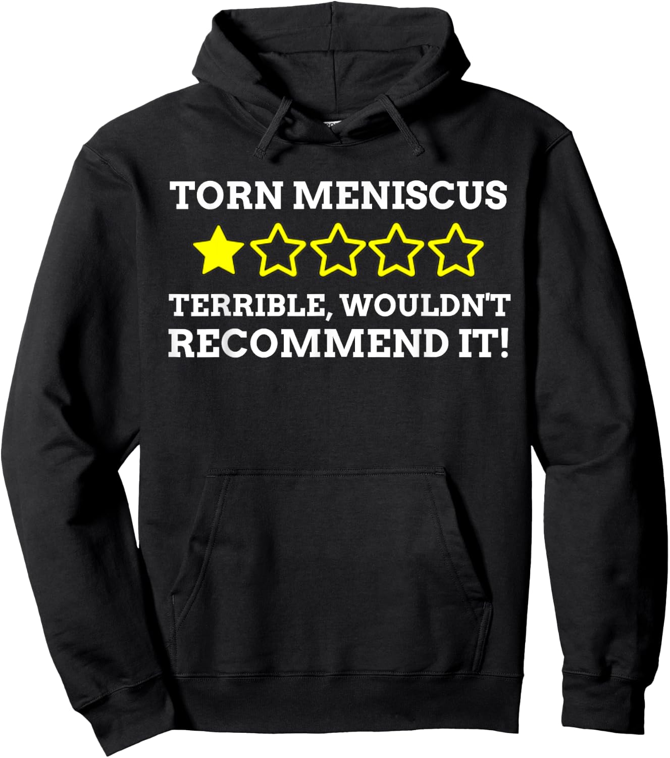 Knee Arthroscopy Gifts & Funny Torn Meniscus Surgery Hoodie - Hoodie | Black