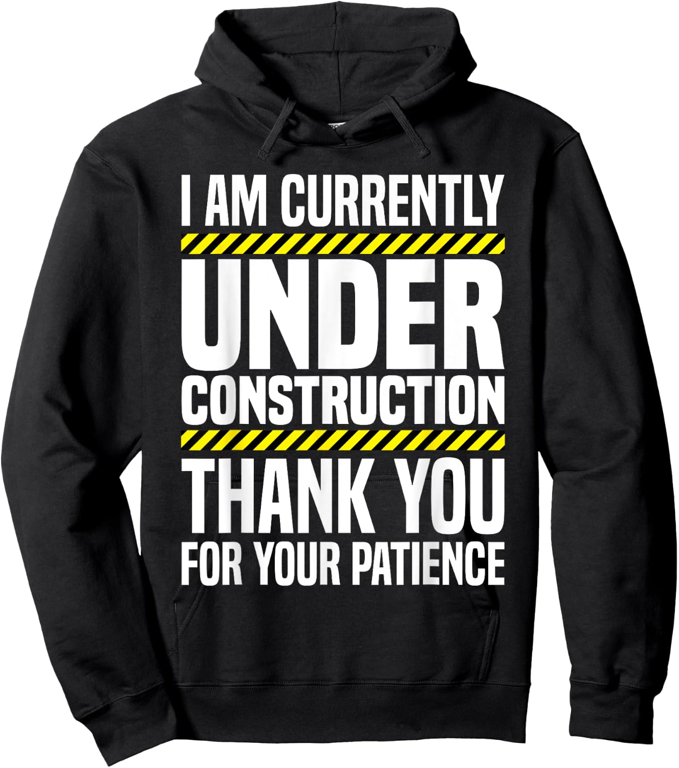 Under Construction Post Surgery Gag Hospital Get Well Soon Hoodie - Hoodie | Black
