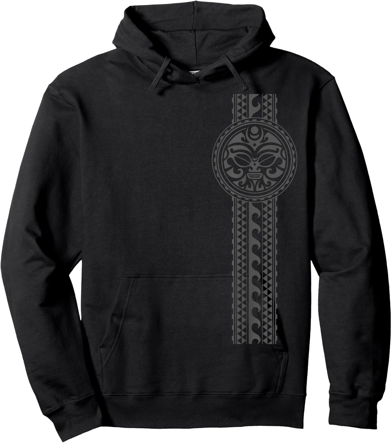New Zealand Symbol Haka Culture Maori Mask Tribal Hoodie - Hoodie | Black