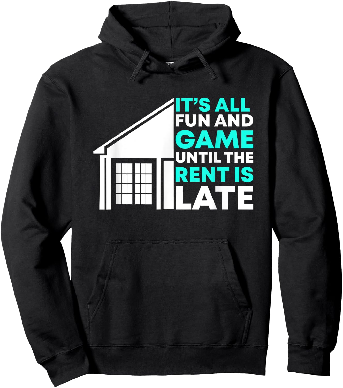 Rent Is Late Landlord Property Manager Hoodie - Hoodie | Black