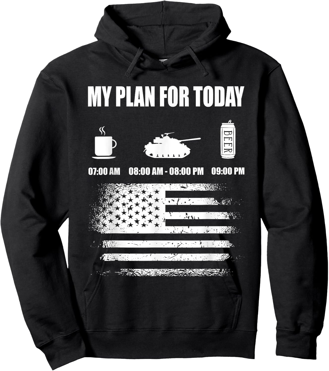 Plan For Today US Army Solider Independence Veterans Day Hoodie - Hoodie | Black