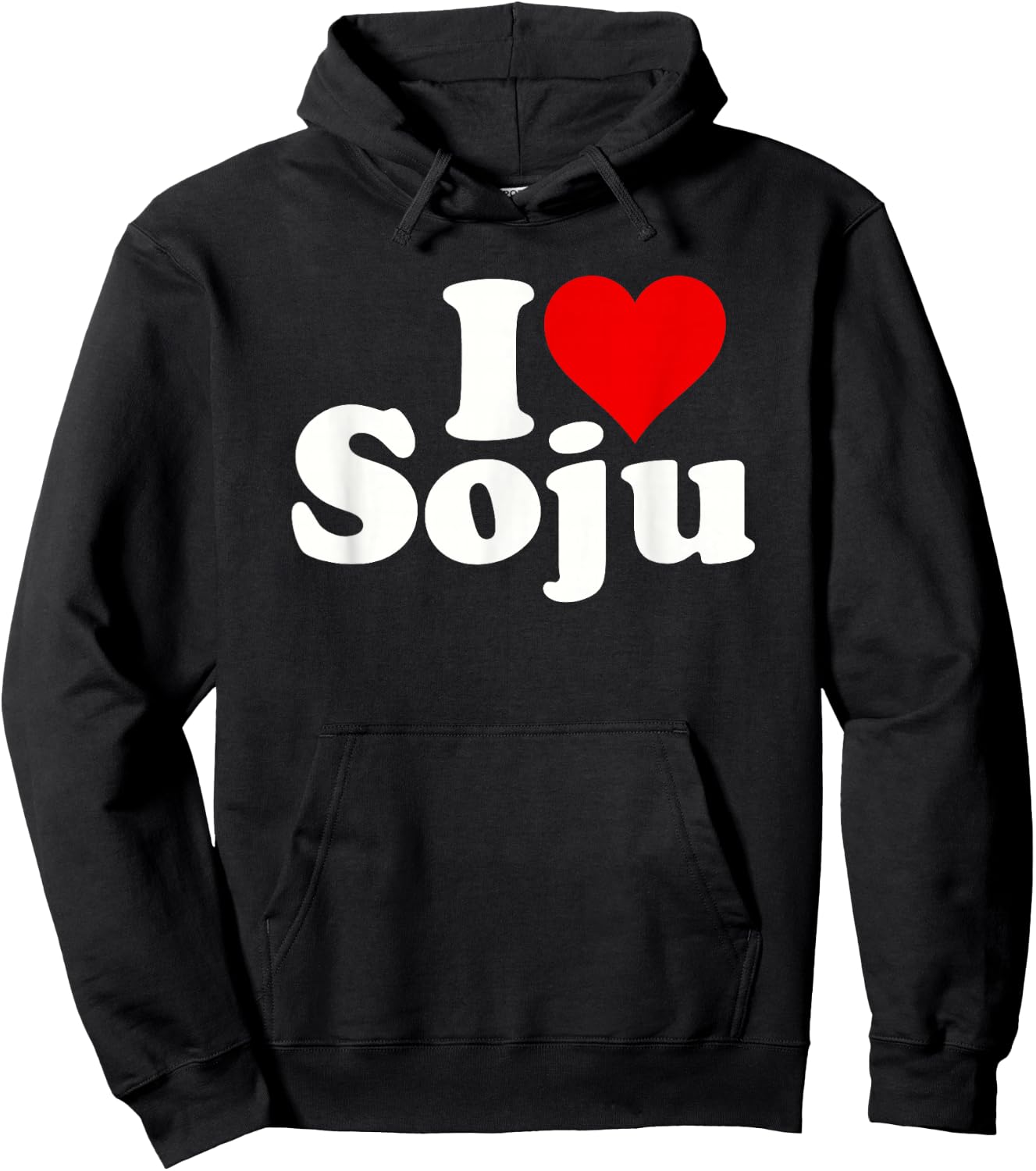 I Love Heart Soju Korean Rice Wine Distilled Alcohol Hoodie - Hoodie | Black