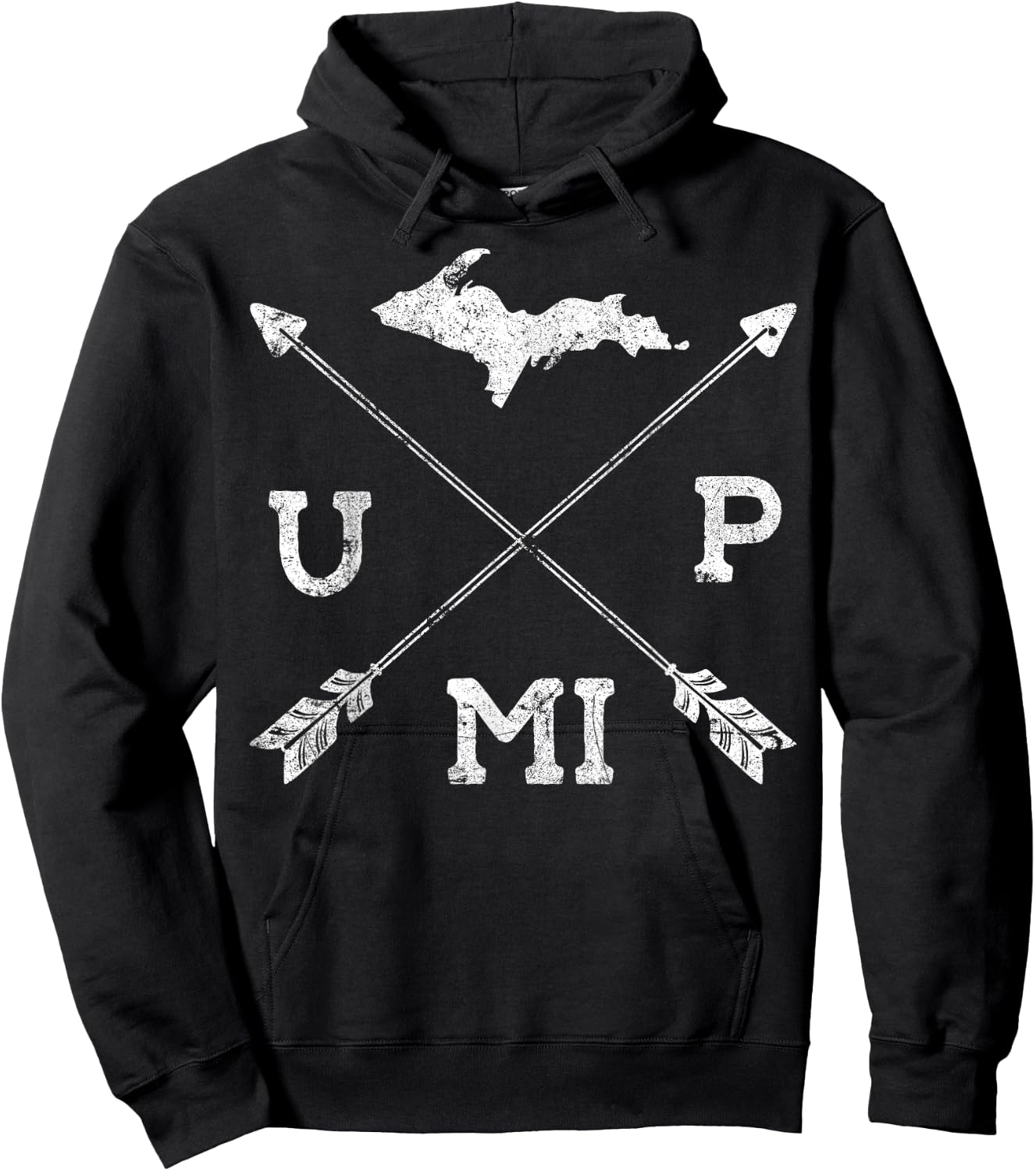 Great Lakes Michigan Yooper Michiganian MI Upper Peninsula Hoodie - Hoodie | Black