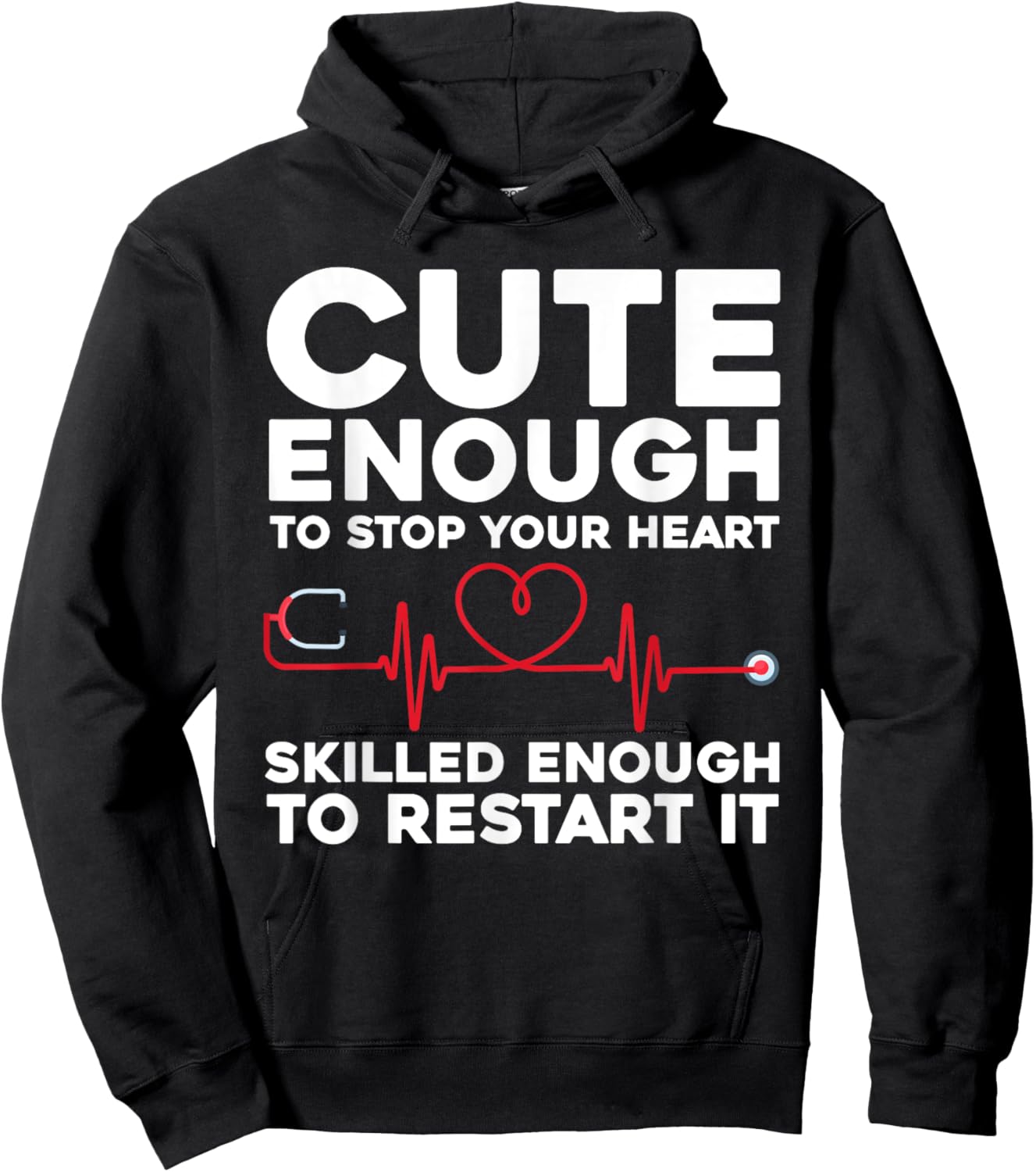 Funny Nurse Design Women Registered Nurse Nursing Hoodie - Hoodie | Black