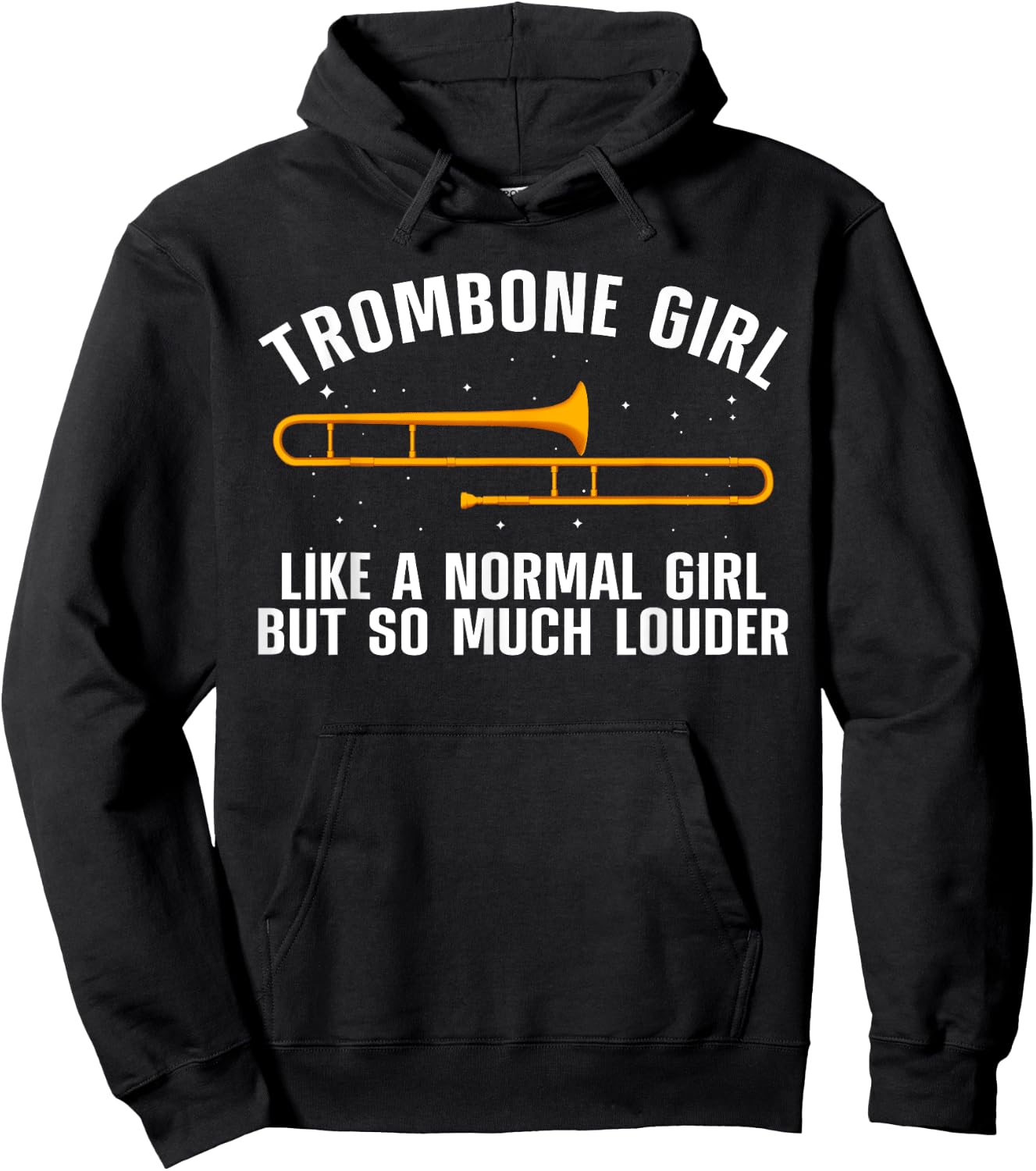 Funny Trombone Art Girls Trombonist Trombone Lover Hoodie - Hoodie | Black