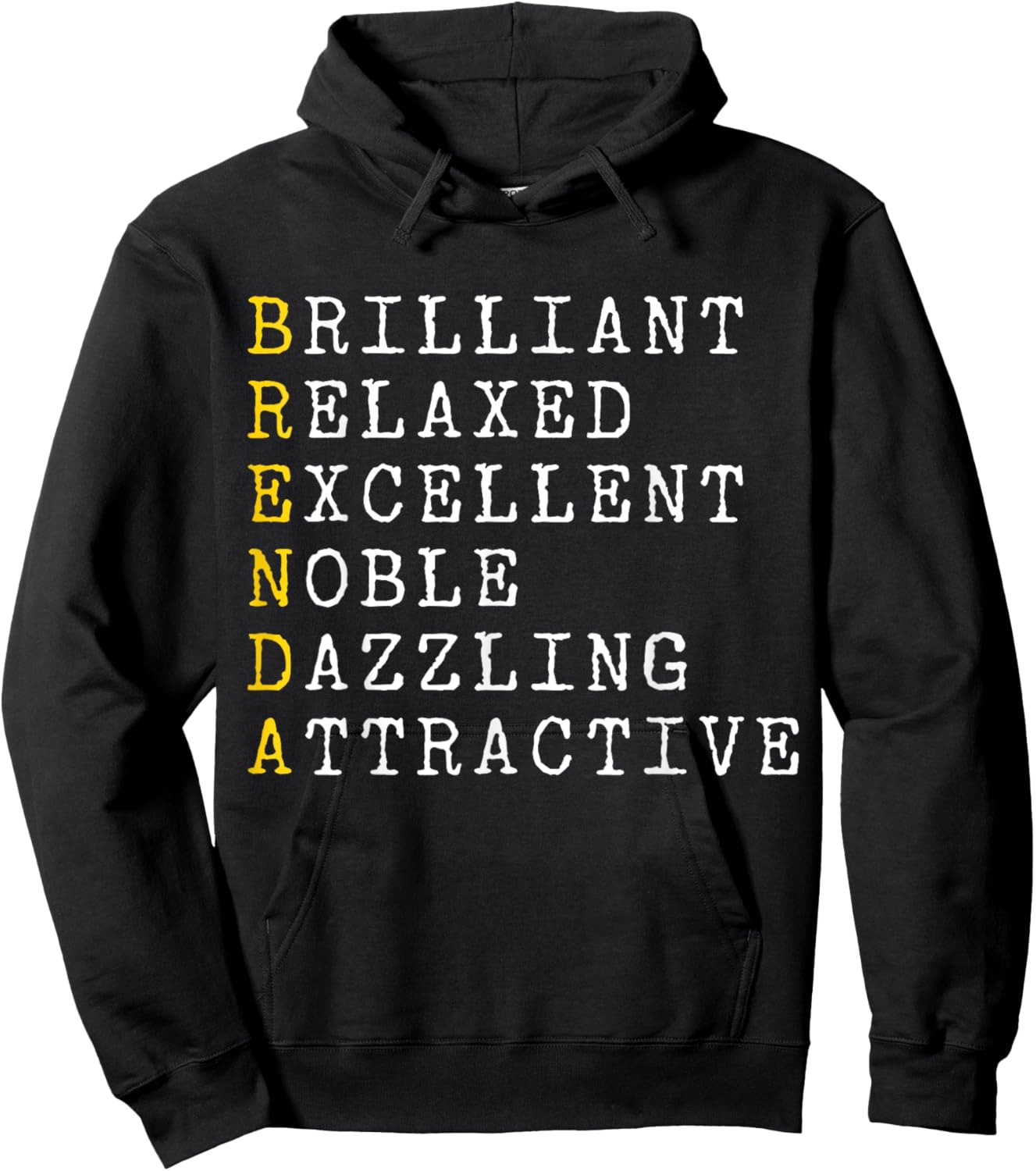 Brenda Personalized, Brenda Name, Girl Woman Brenda Hoodie - Hoodie | Black