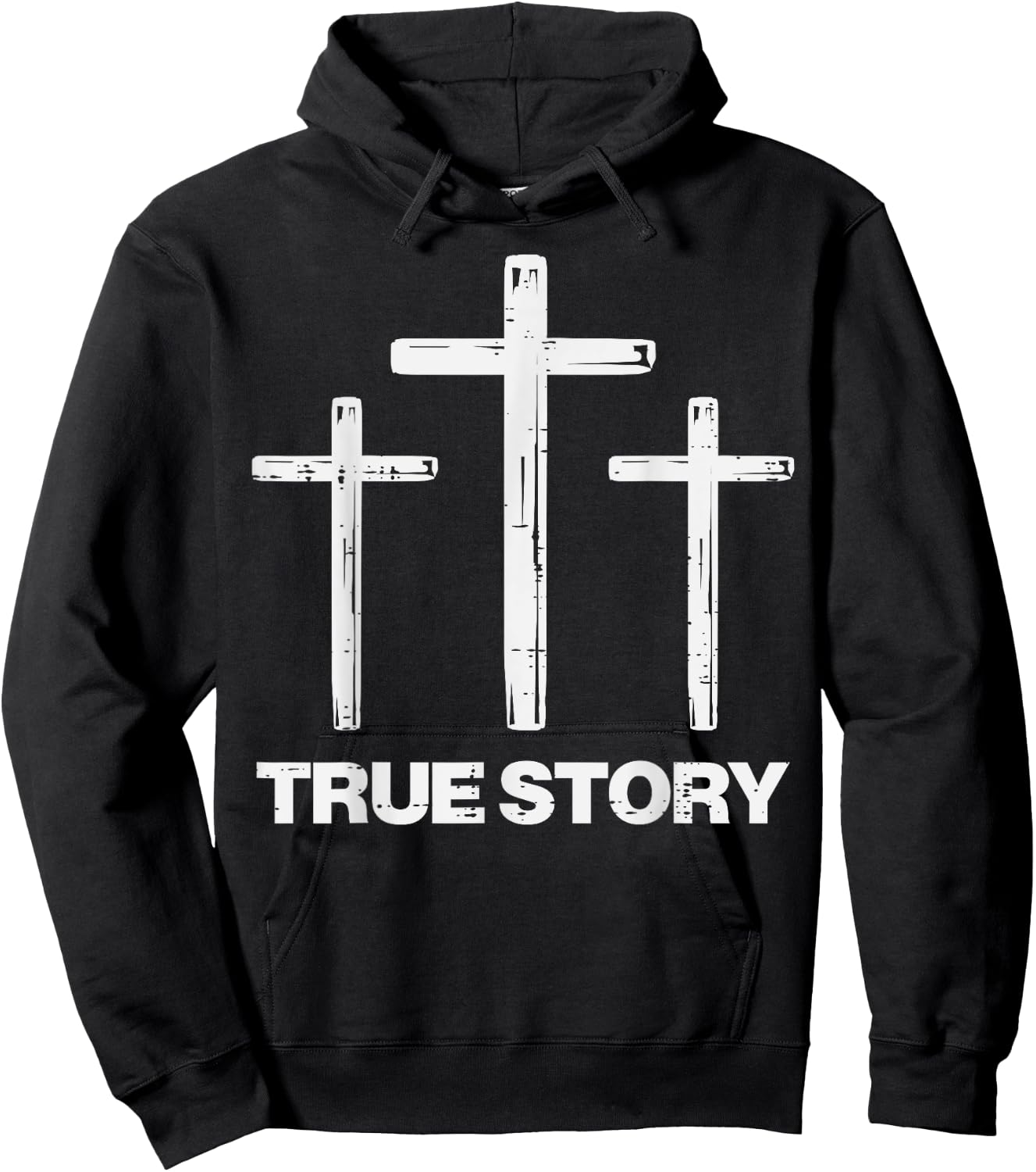 True Easter Story Cross Resurrection Religious Men Women Kid Hoodie - Hoodie | Black