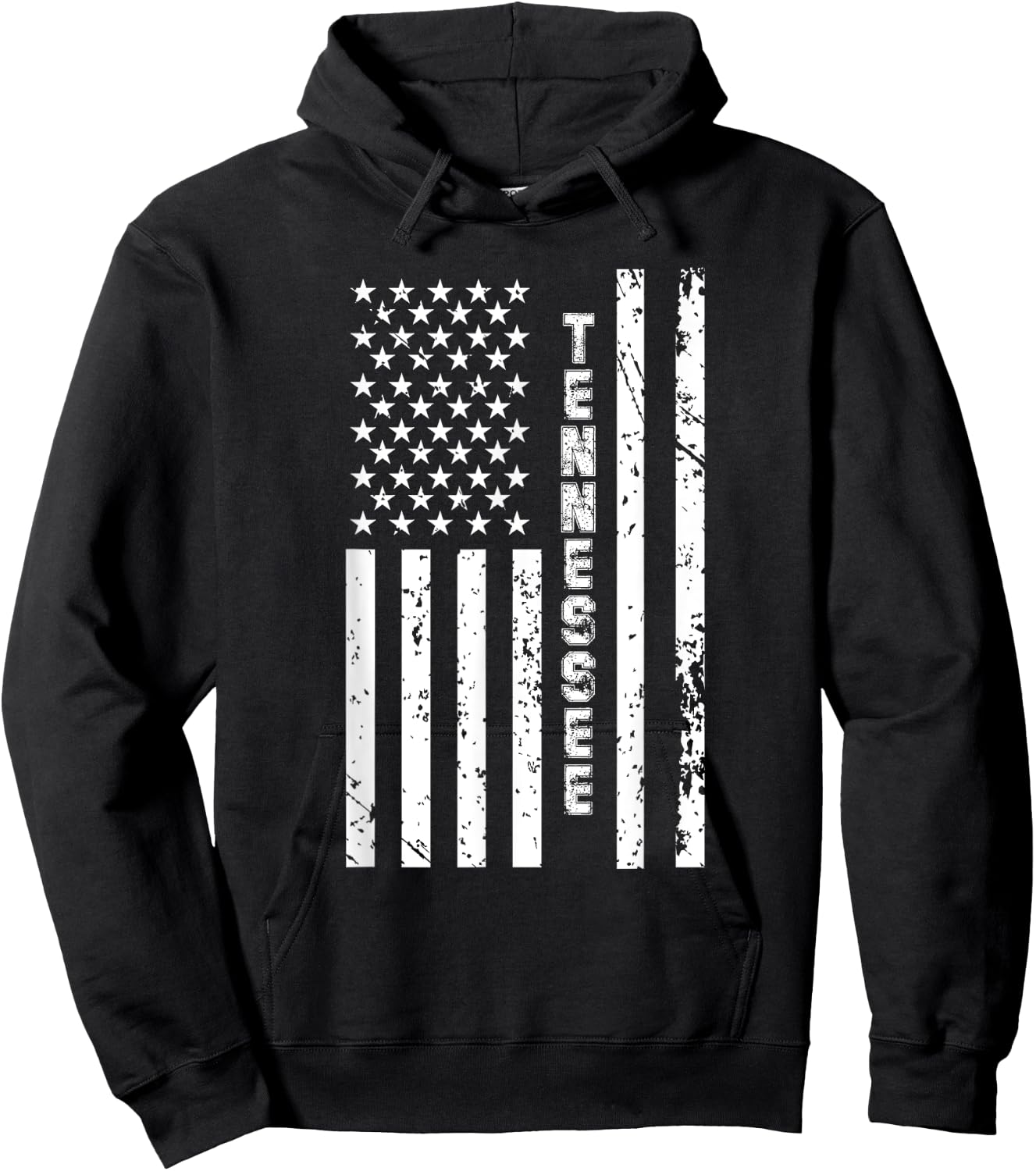 Tennessee United States Patriotic American Flag Hoodie - Hoodie | Black