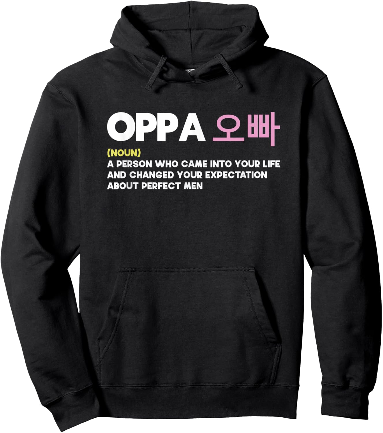 Oppa Korean Definition | KPOP Hoodie - Hoodie | Black