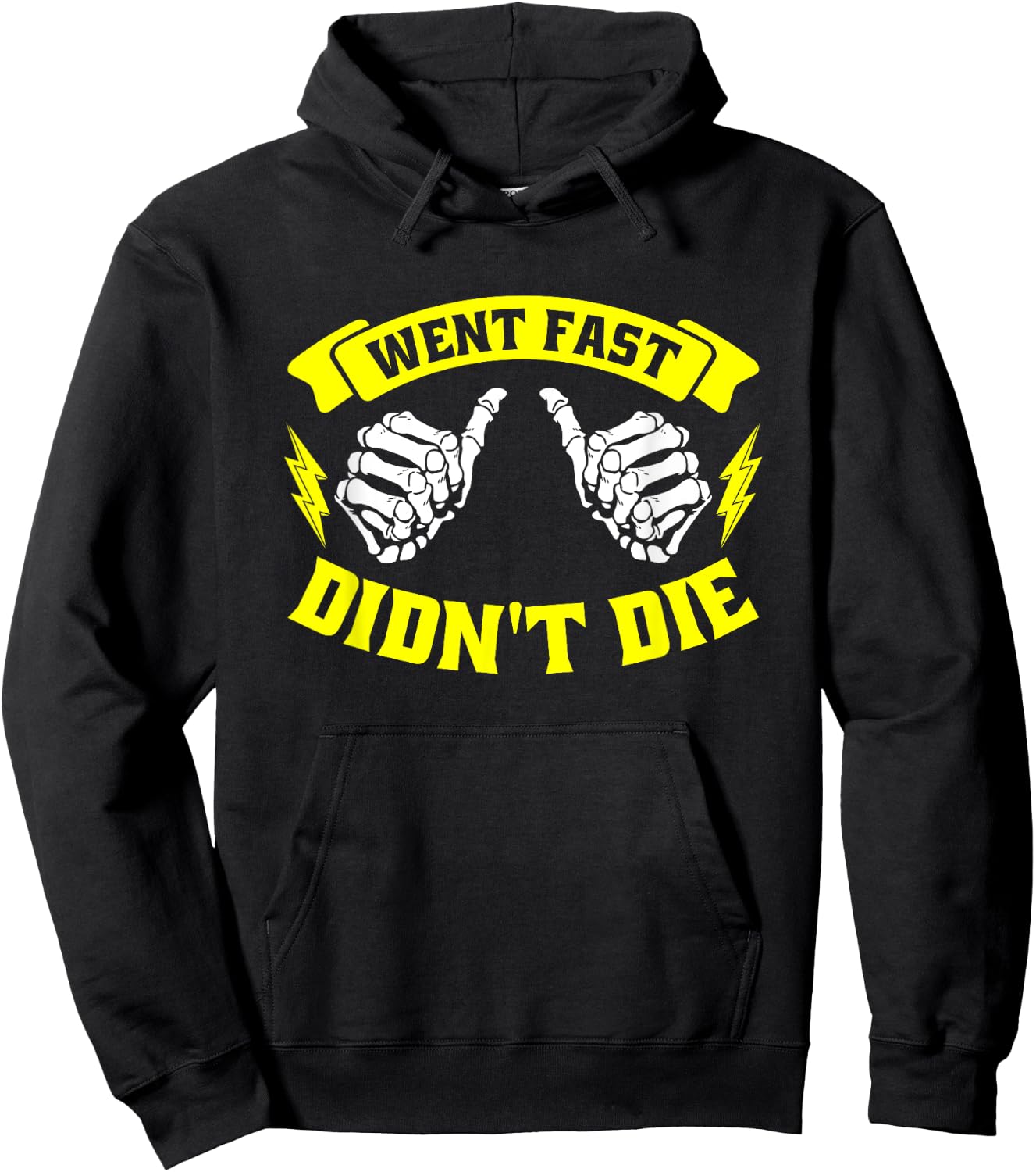 Went Fast Didn't Die - Funny Race Car Dirt Bike Racing Hoodie - Hoodie | Black