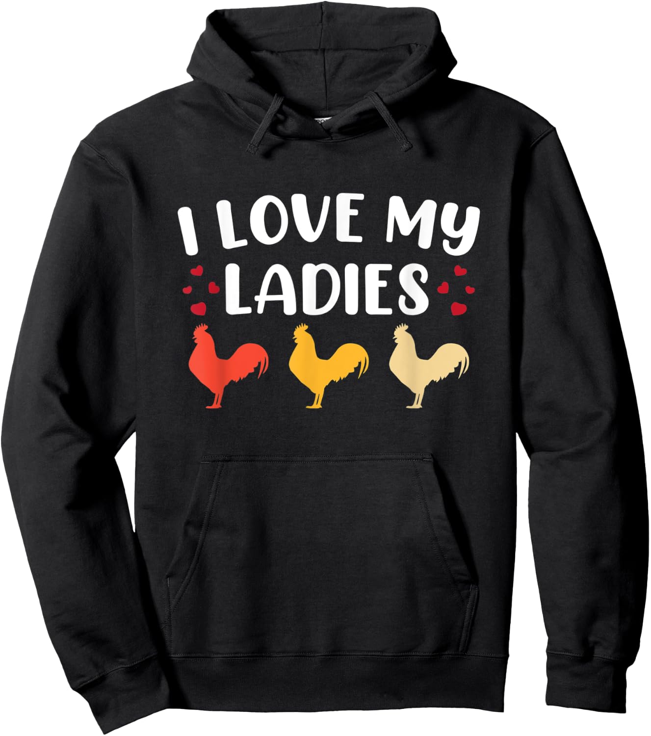 Funny Chicken Art Men Women Ladies Chicken Farmer Whisperer Hoodie - Hoodie | Black