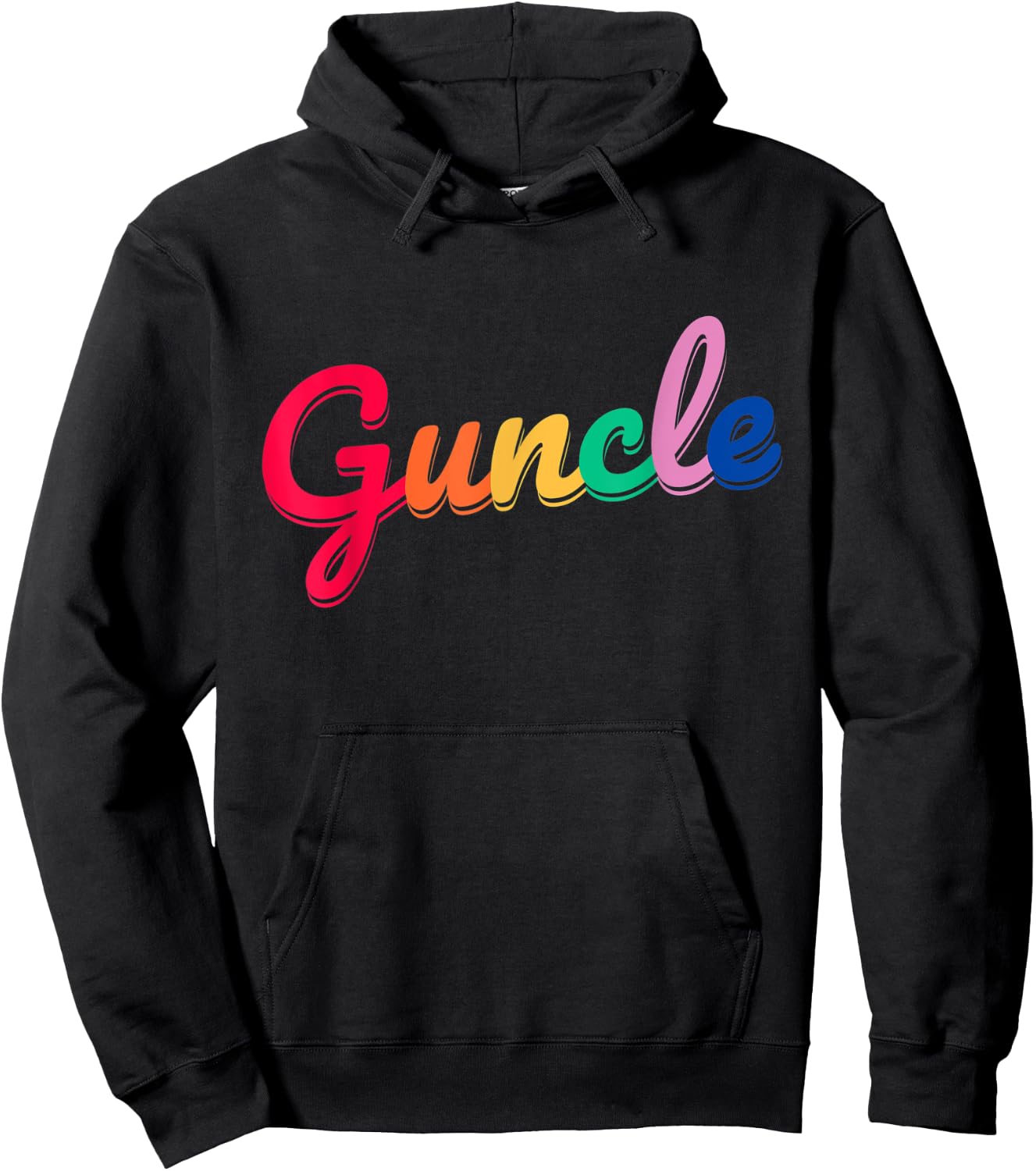 Fabulous Guncle Shirt - New Baby Gay Uncle Rainbow Hoodie - Hoodie | Black