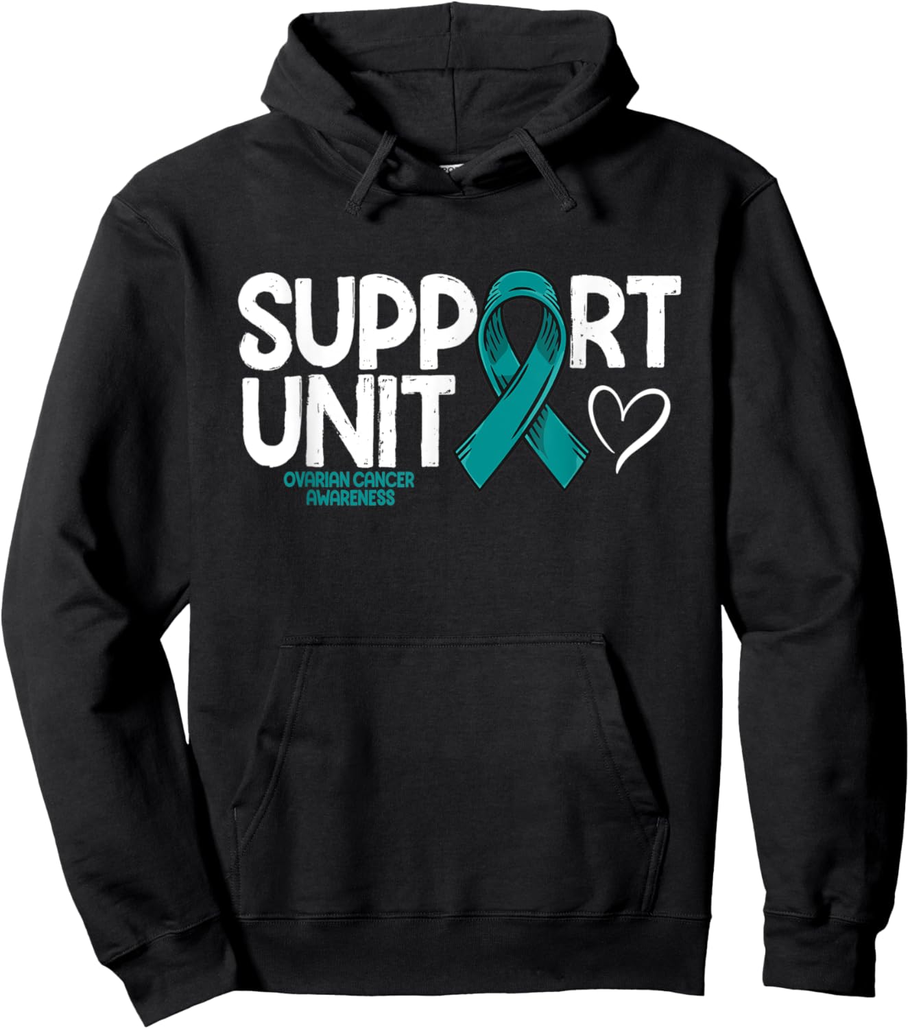 Ovarian Cancer Support Unit Ovarian Cancer Awareness Hoodie - Hoodie | Black