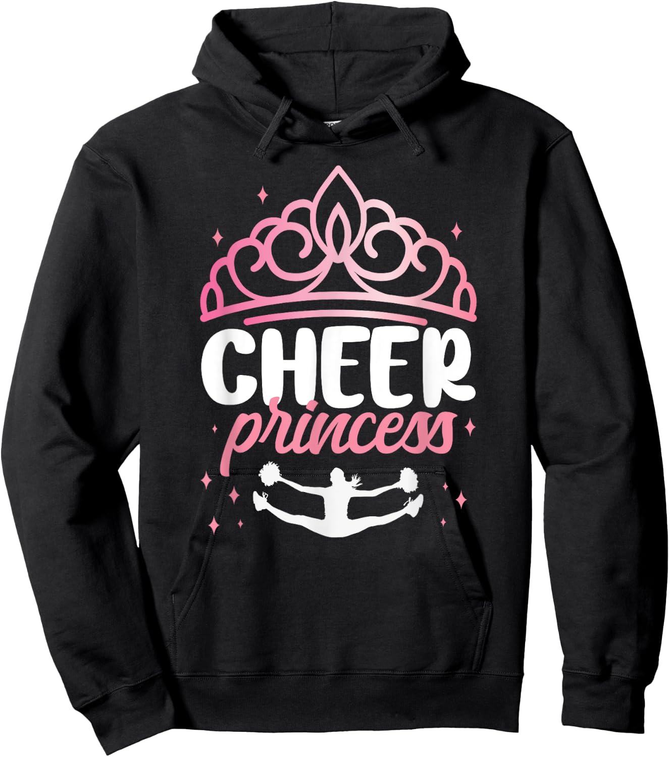 Cheer Cheerleading Cheer Princess Hoodie - Hoodie | Black