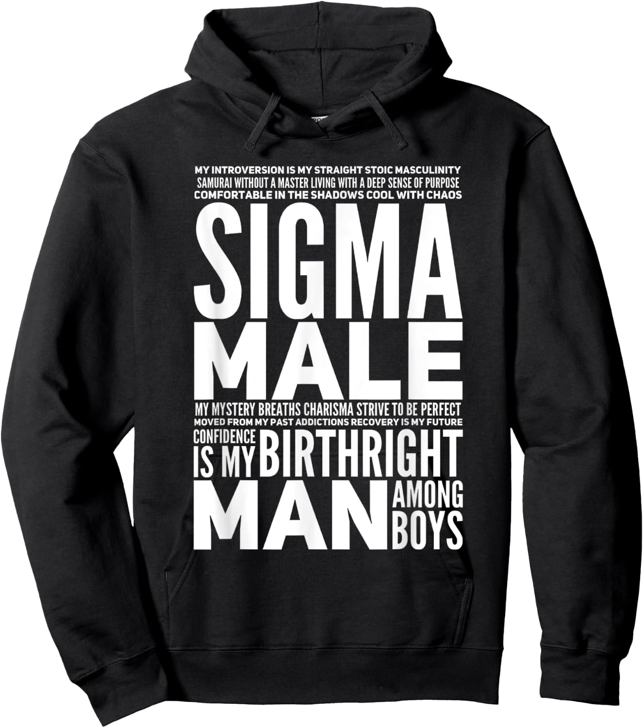 Sigma Male Hoodie - Hoodie | Black