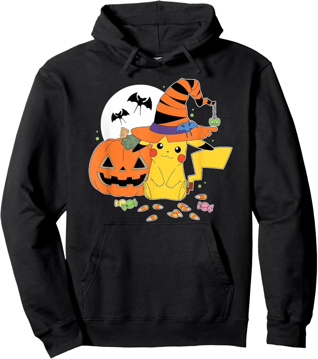 Pokémon - Witch Pikachu With Candy Hoodie - Hoodie | Black