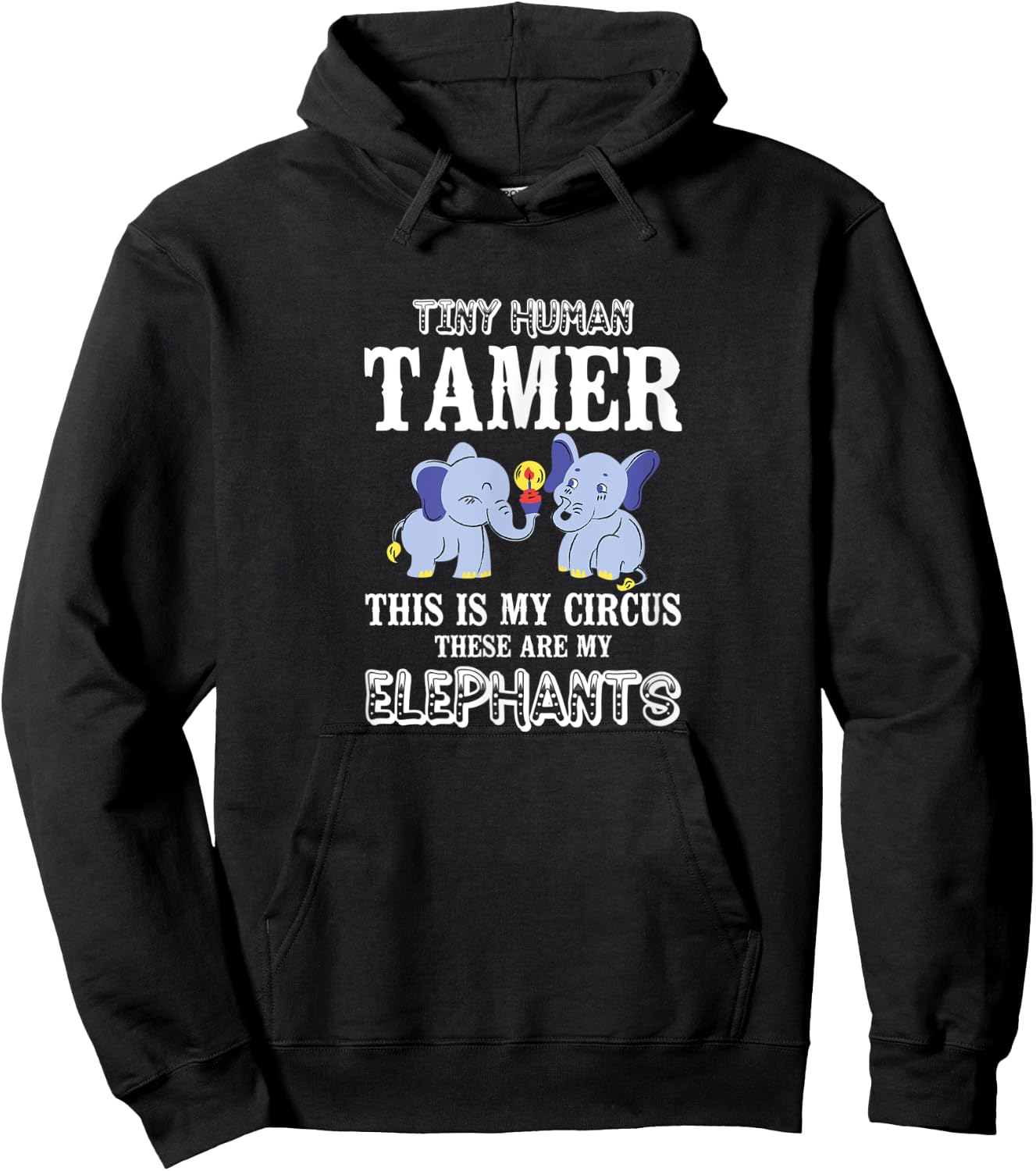 Tiny Human Tamer This Is My Circus My Elephants Prek Teacher Hoodie - Hoodie | Black