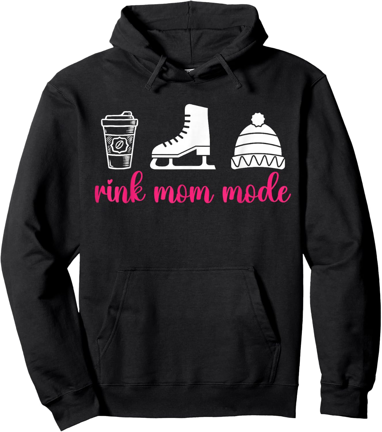 Rink Mom Mode Figure Skating Mom Of A Figure Skater Mama Hoodie - Hoodie | Black