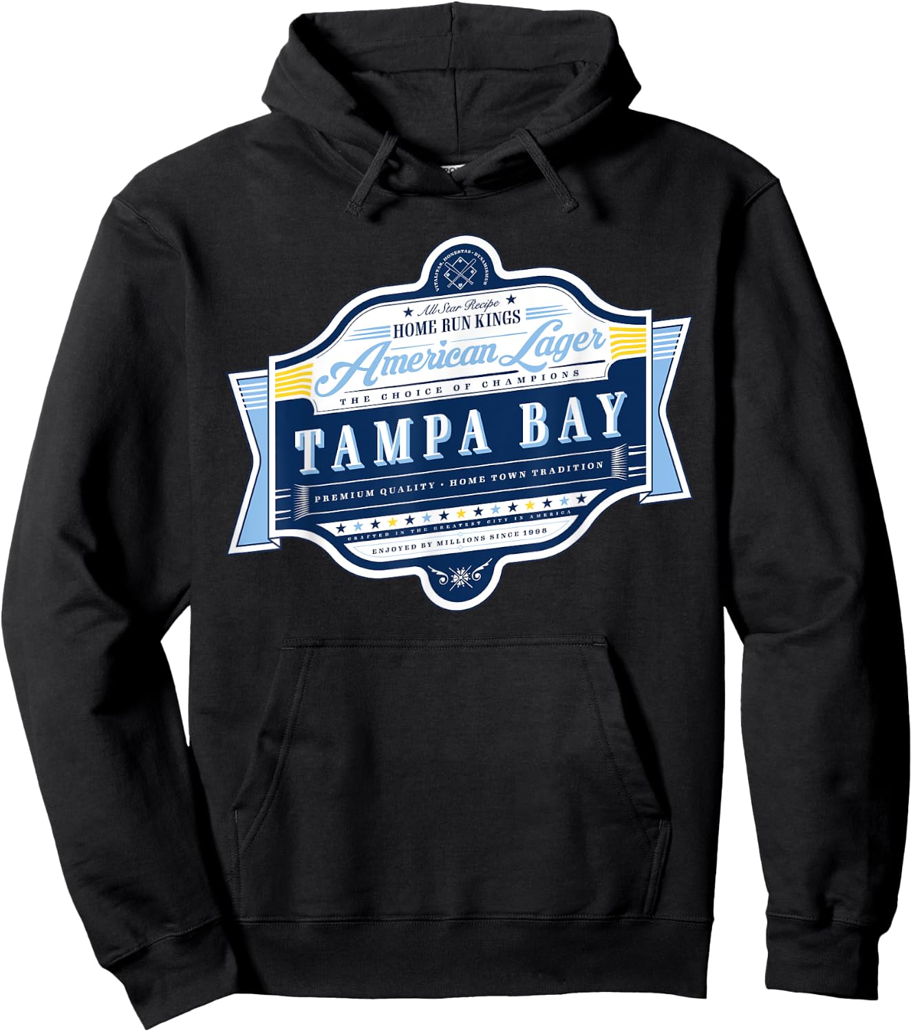 Classic Tampa Bay Beer Label - Tampeño Pride Hoodie - Hoodie | Black