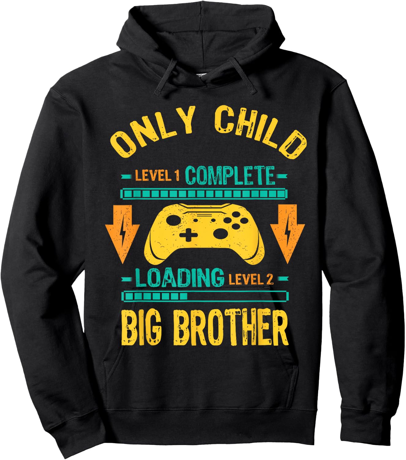 Level Only Child Ready Level Big Brother Loading Hoodie - Hoodie | Black