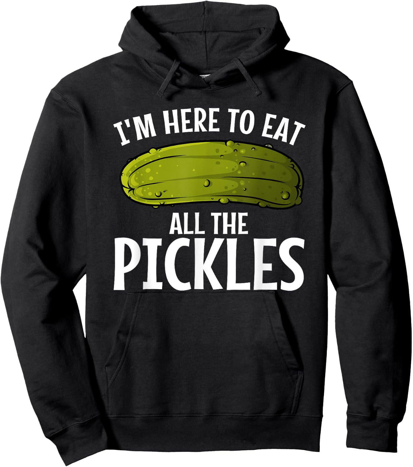 Cool Pickle Art Women Kids Pickled Cucumber Lovers Hoodie - Hoodie | Black