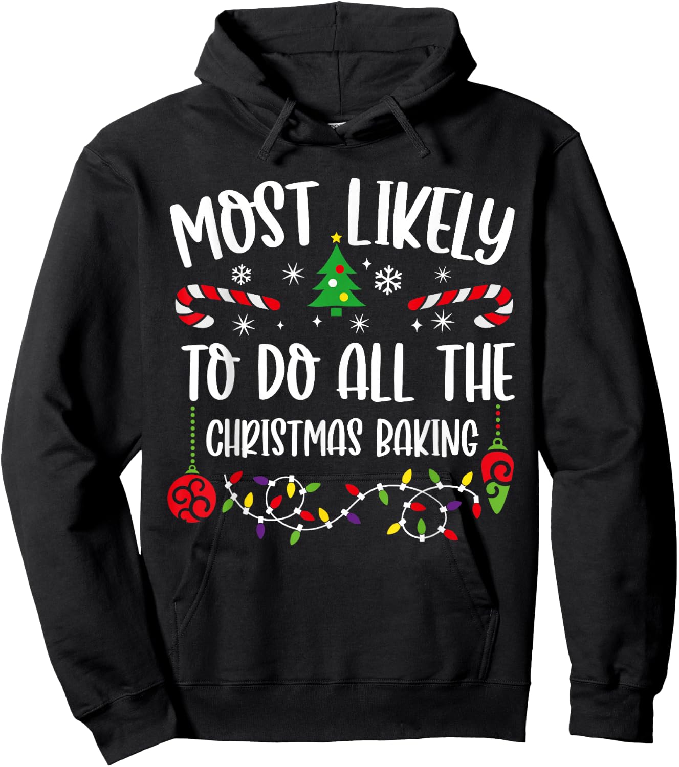 Most Likely to Christmas Baking XMAS Family Matching Hoodie - Hoodie | Black