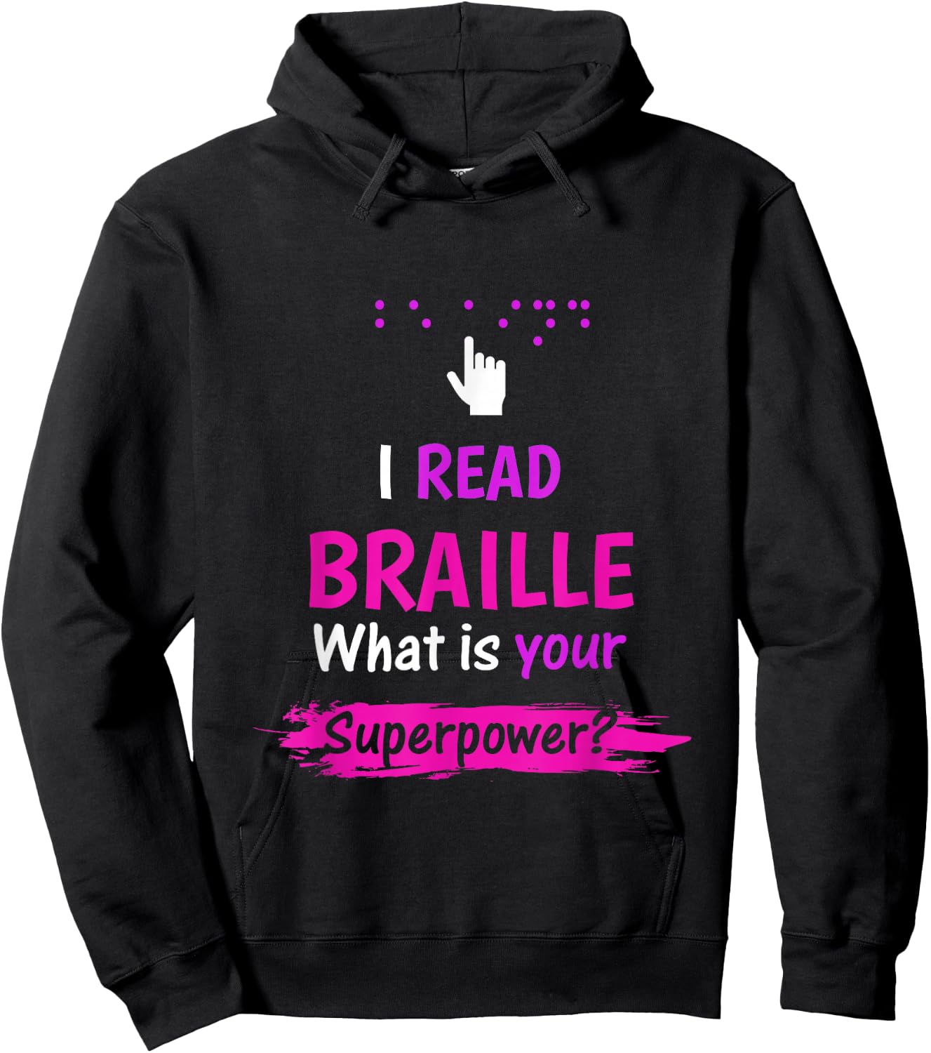 Be Kind Blind Awareness braille Hoodie - Hoodie | Black