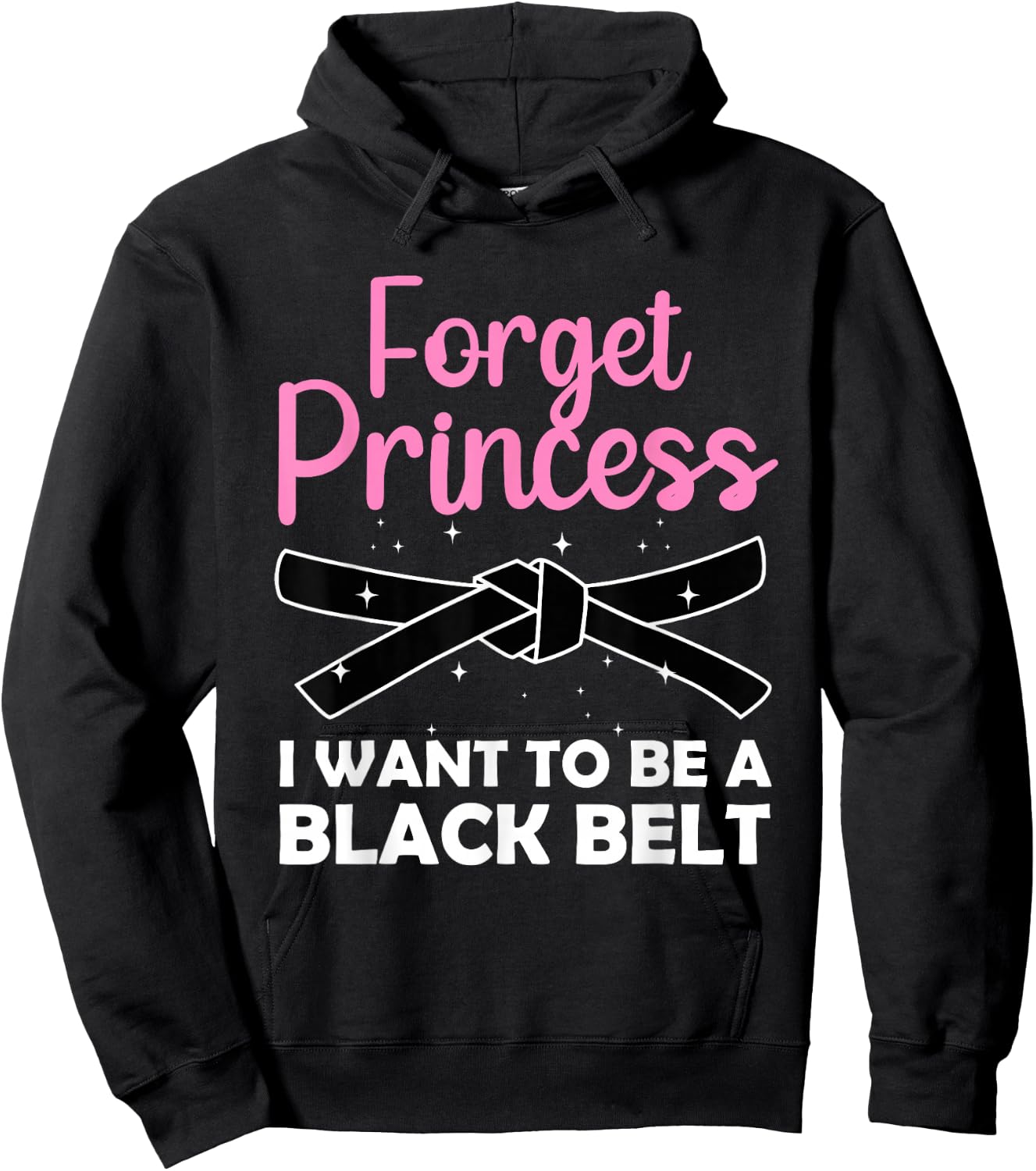 Funny Karate Design Girls Black Belt Martial Arts Small Hoodie - Hoodie | Black