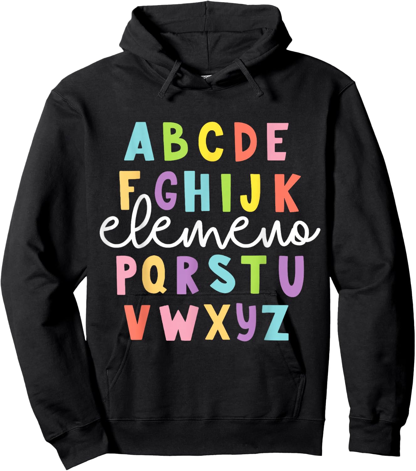 Alphabet ABC Elemeno Teacher Student Back To School Gift Hoodie - Hoodie | Black