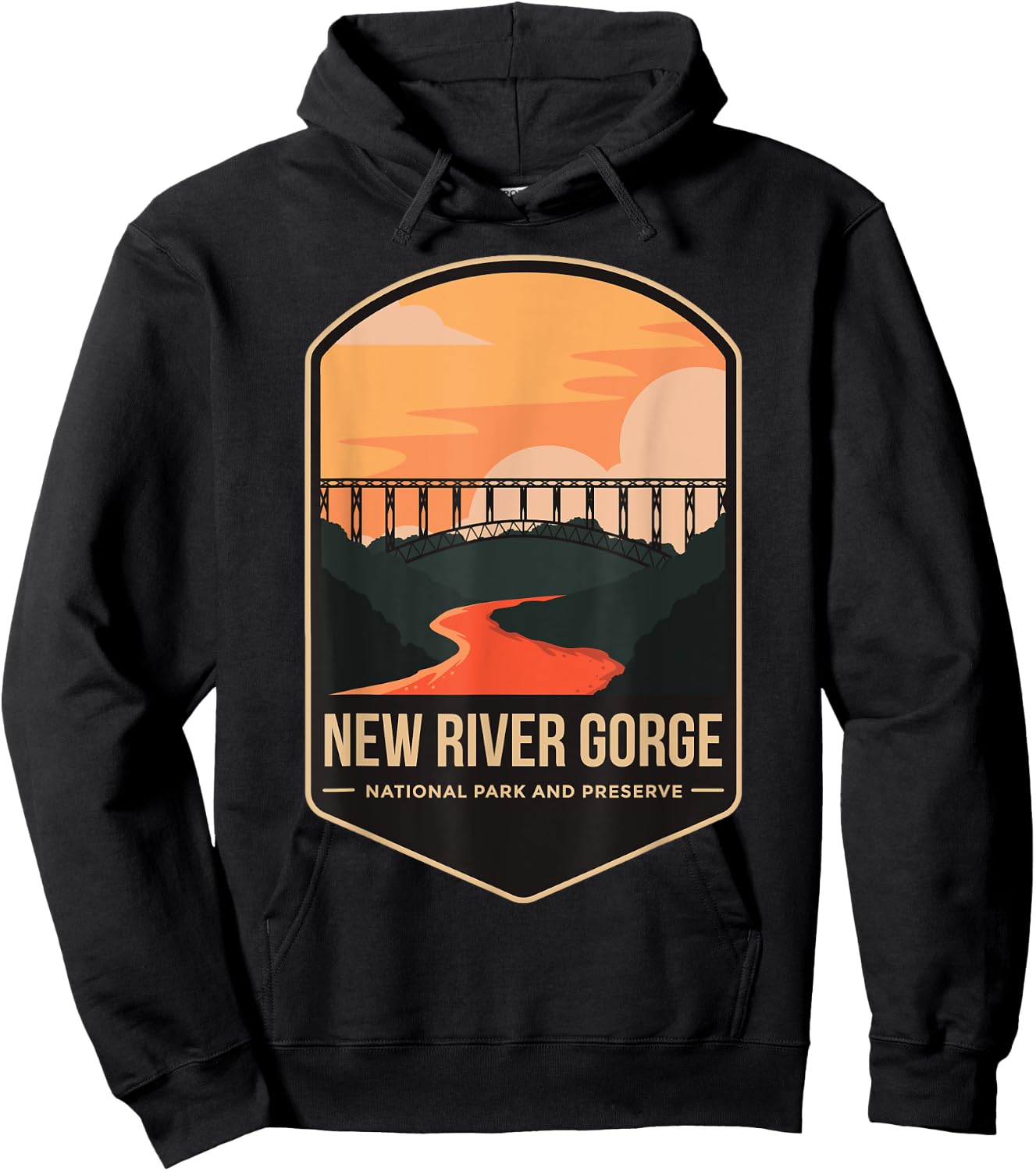 New River Gorge National Park 1978 West Virginia Hoodie - Hoodie | Black