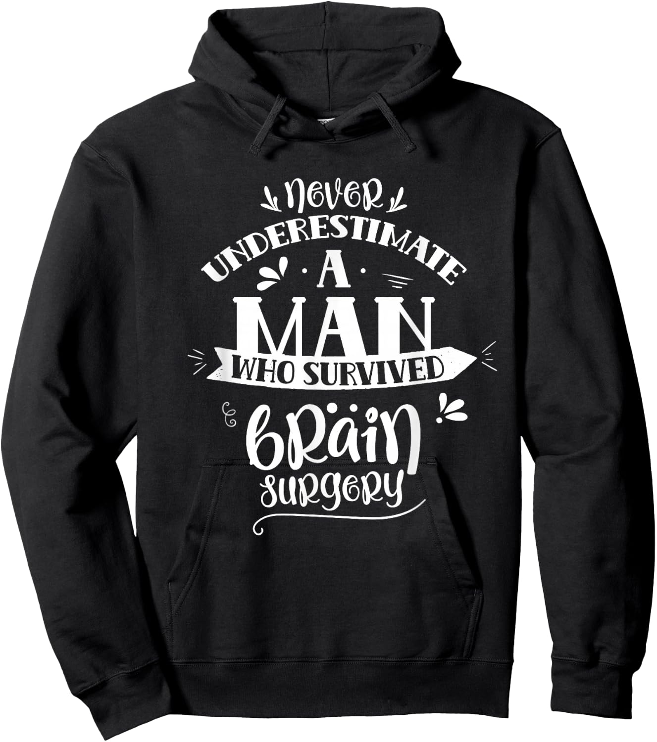 Man Who Survived Brain Surgery Tumor Aneurysm Patient Hoodie - Hoodie | Black