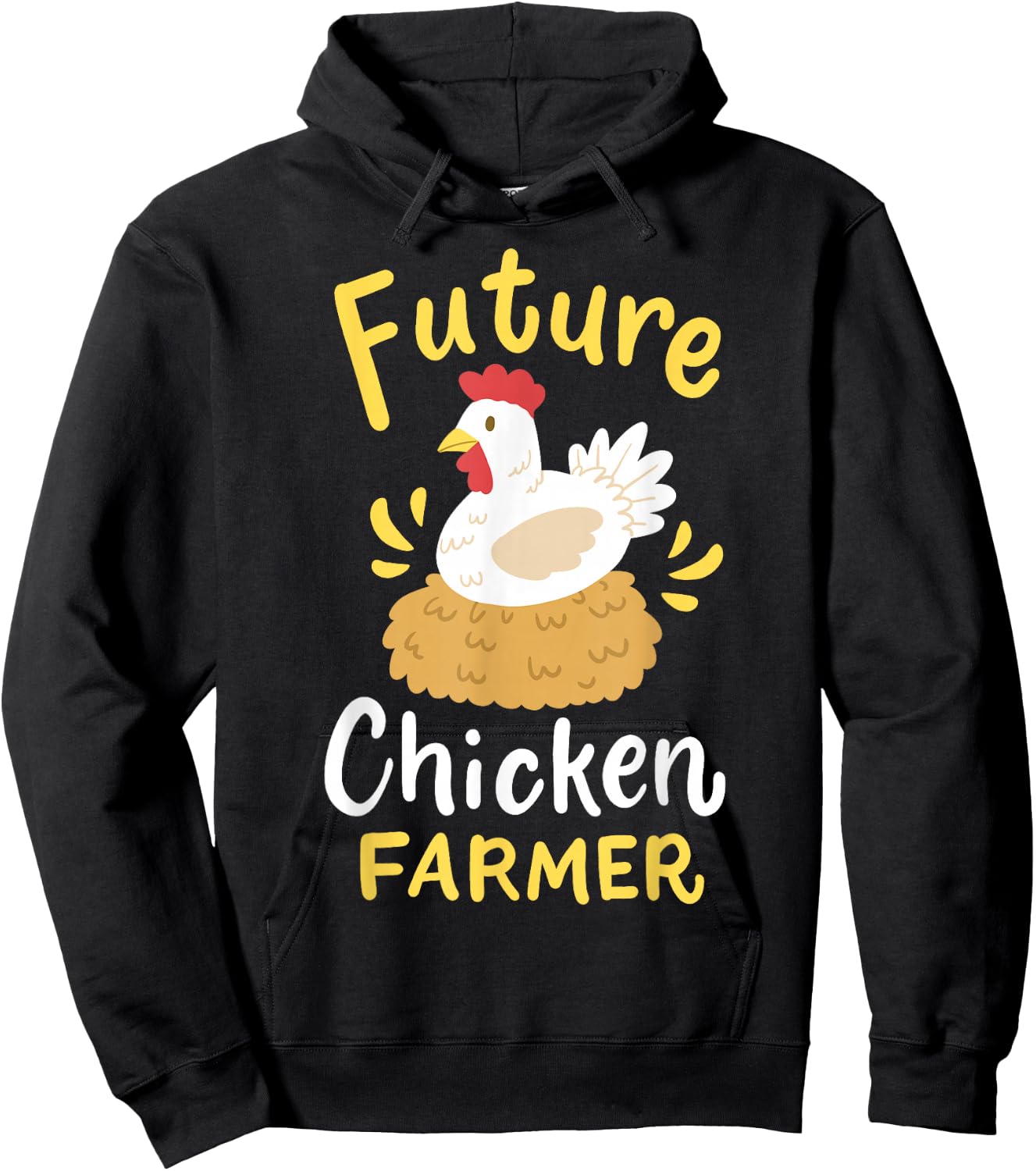 Future Chicken Farmer Rancher Farming Hoodie - Hoodie | Black