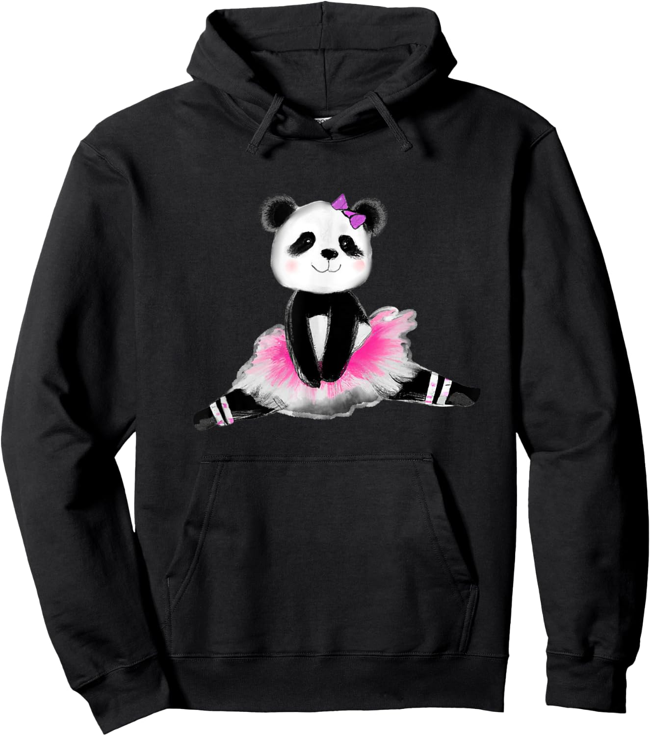 Panda bear,panda ballerina . Hoodie - Hoodie | Black