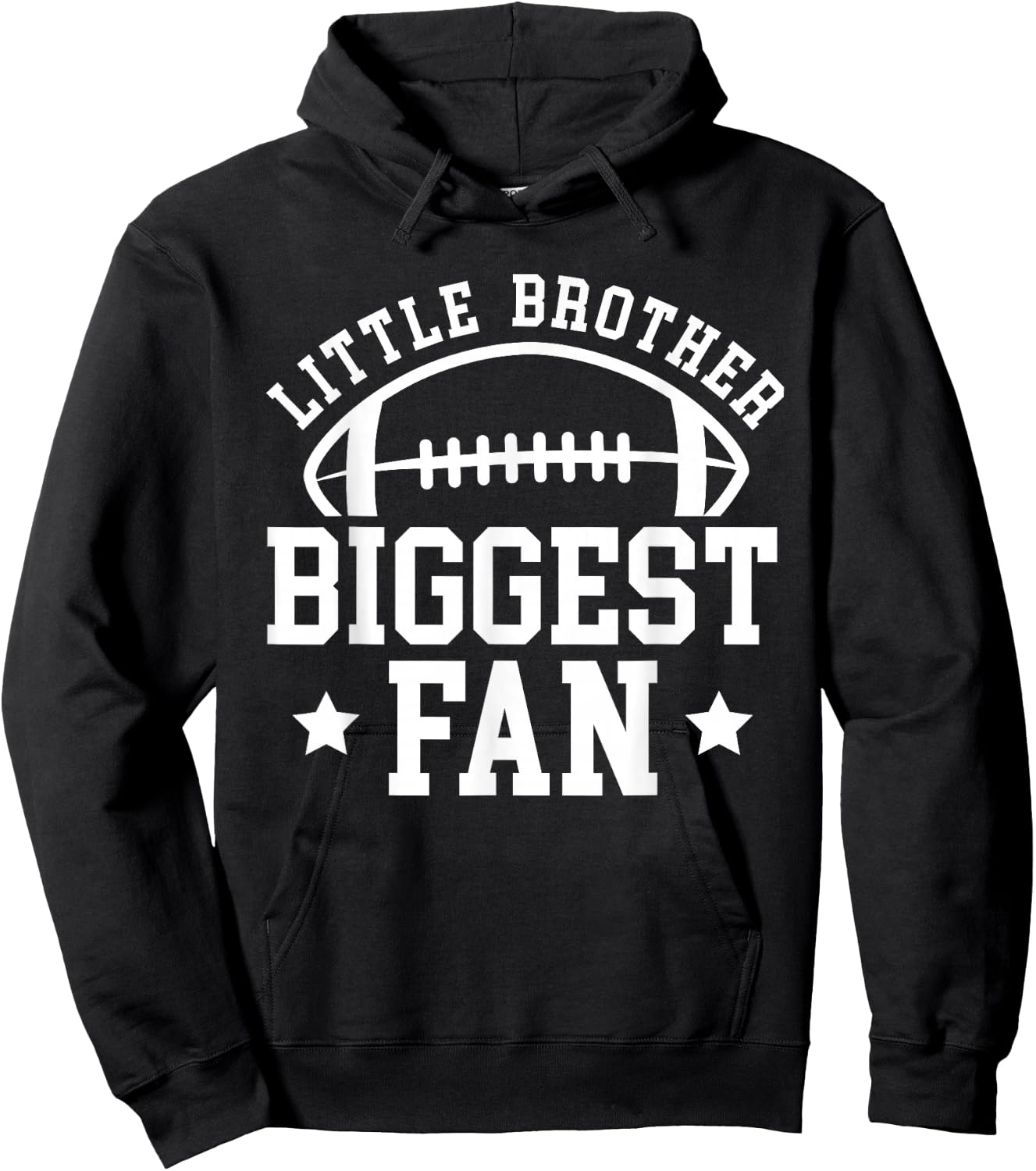 Little Brother Football Brother Of A Football Player Hoodie - Hoodie | Black
