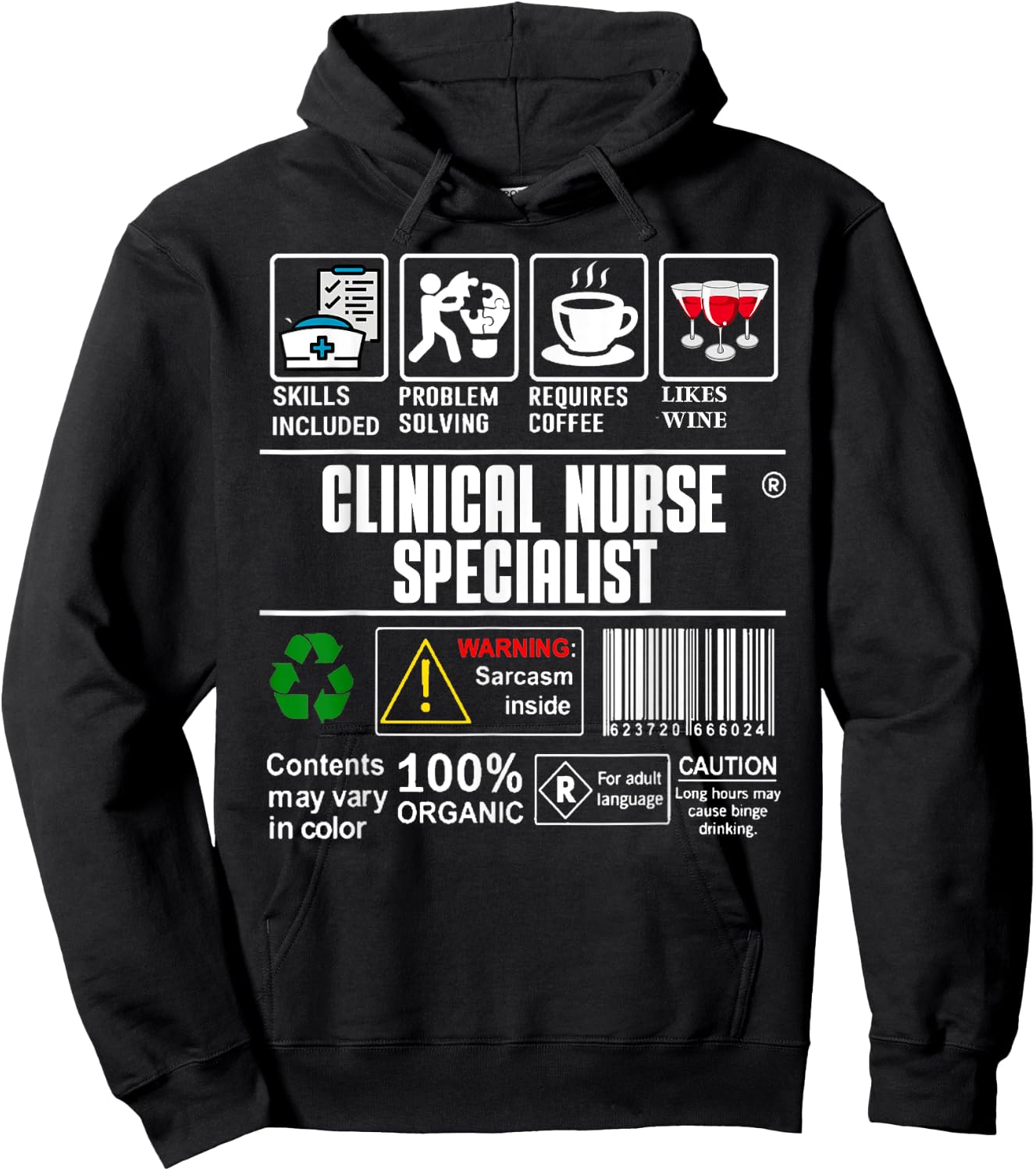 Clinical Nurse Specialist Skills Included Problem Solving Hoodie - Hoodie | Black