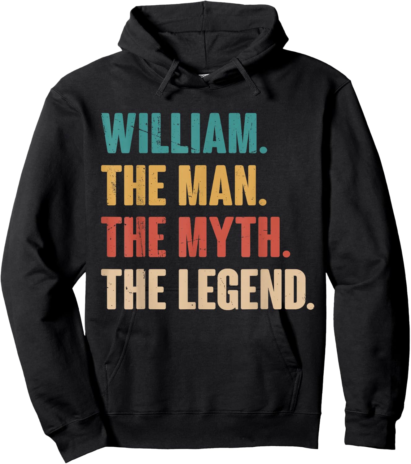 William The Man The Myth The Legend Retro Gift William Hoodie - Hoodie | Black