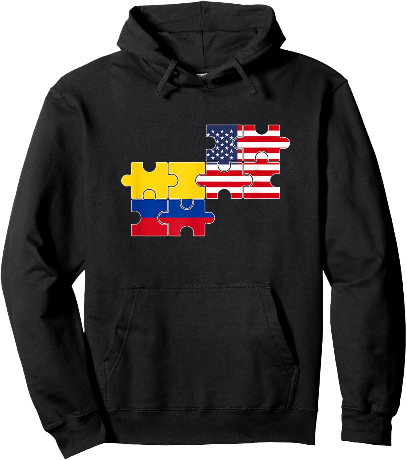 Colombia USA Flag American Colombian Hoodie - Hoodie | Black