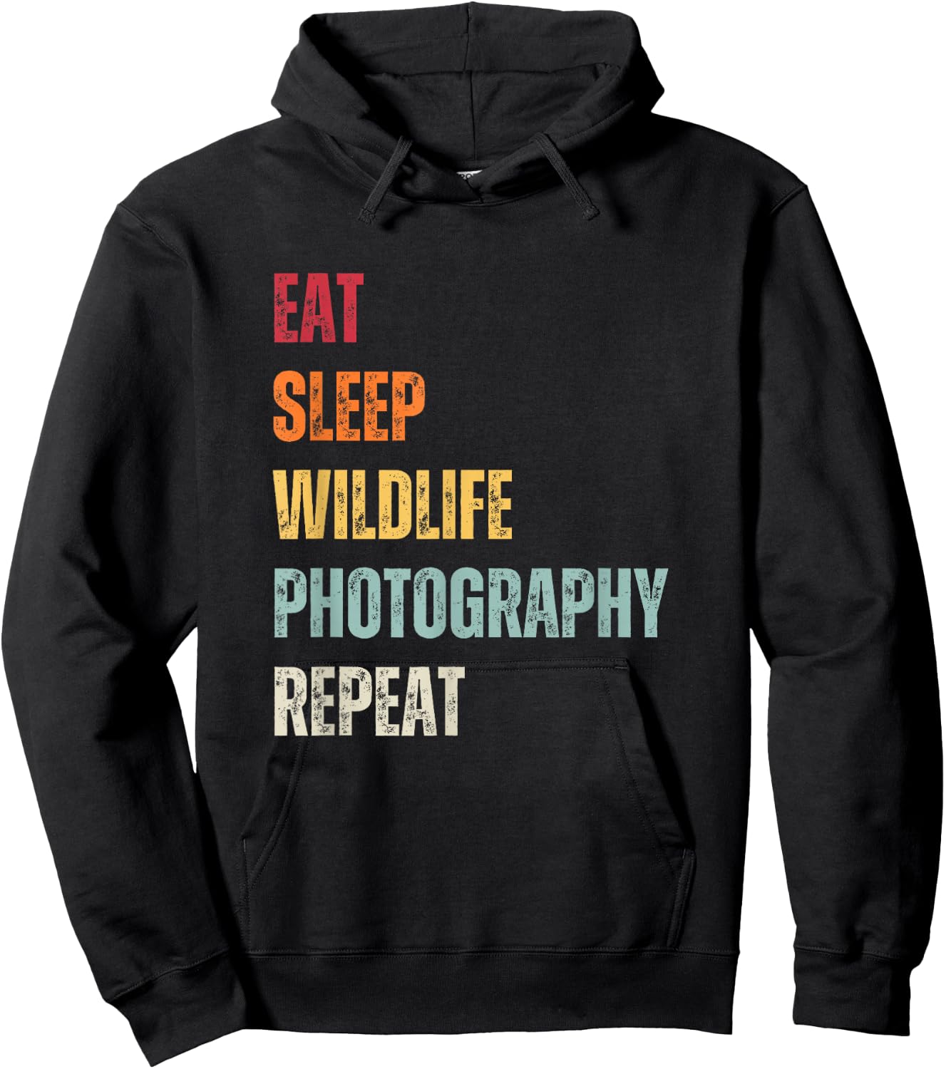 Eat Sleep Wildlife Photography Repeat Animal Photographer Hoodie - Hoodie | Black