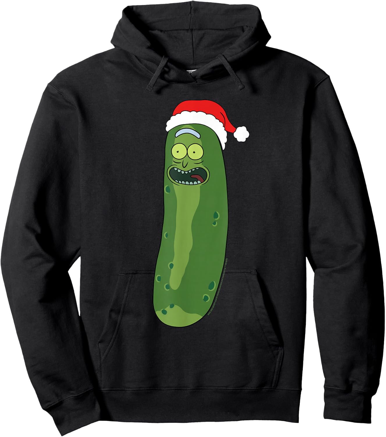 Rick and Morty Christmas, Merry Rickmas With Pickle Rick Hoodie - Hoodie | Black