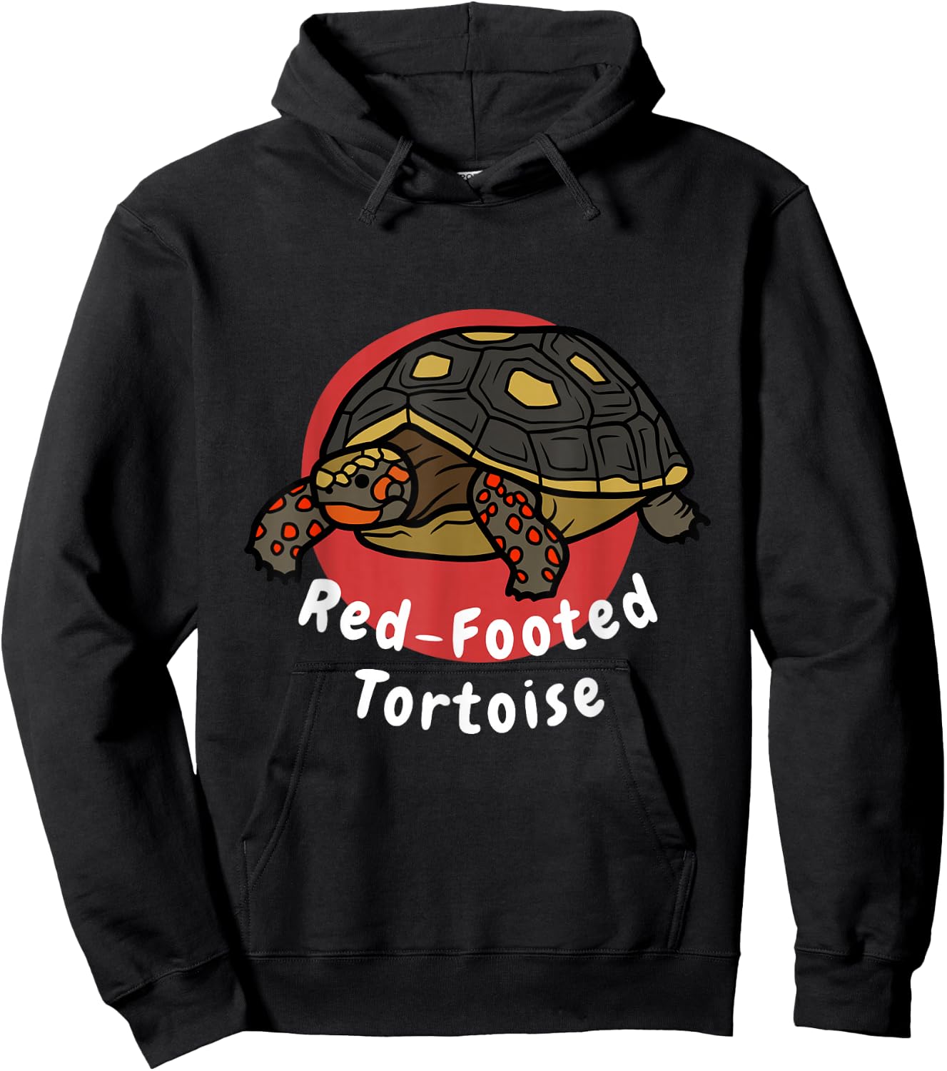 Red-Footed Tortoise Funny Pet Tortoise Turtle Hoodie - Hoodie | Black