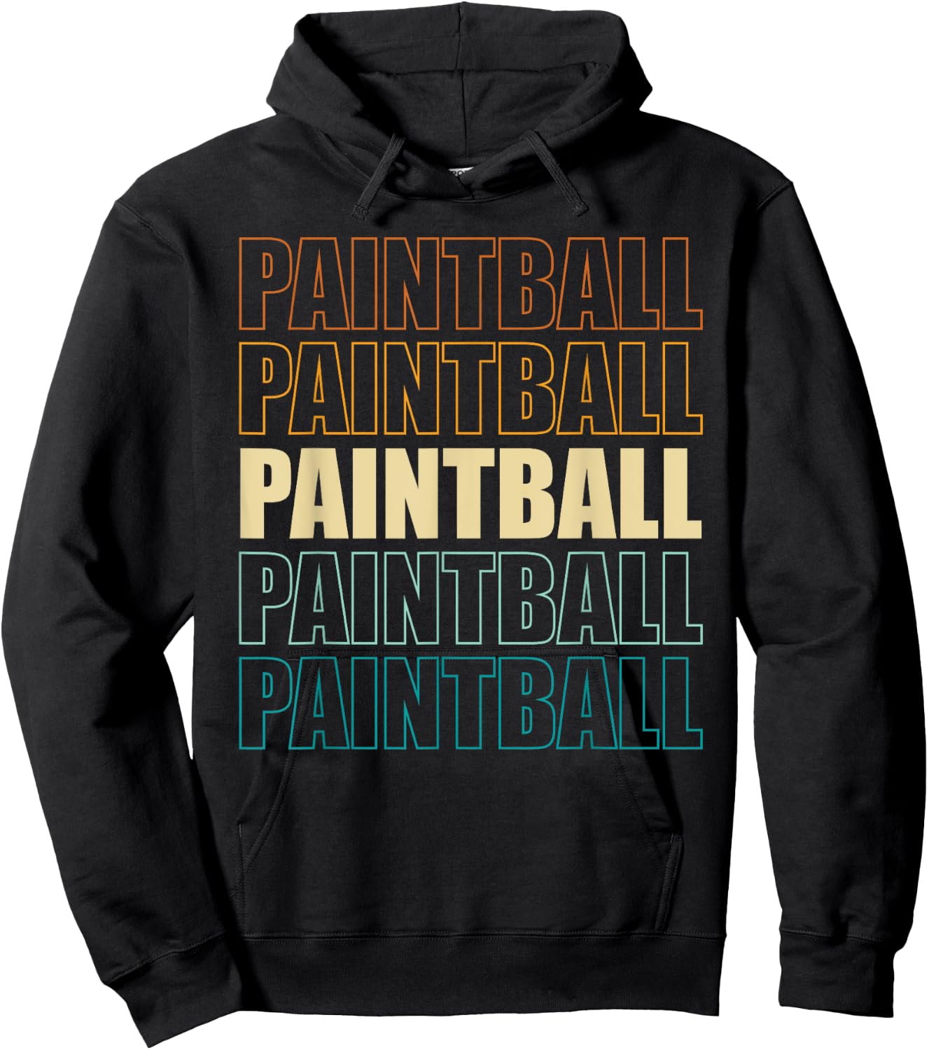 Vintage Paintball Paintballing Paintballer Retro Hoodie - Hoodie | Black
